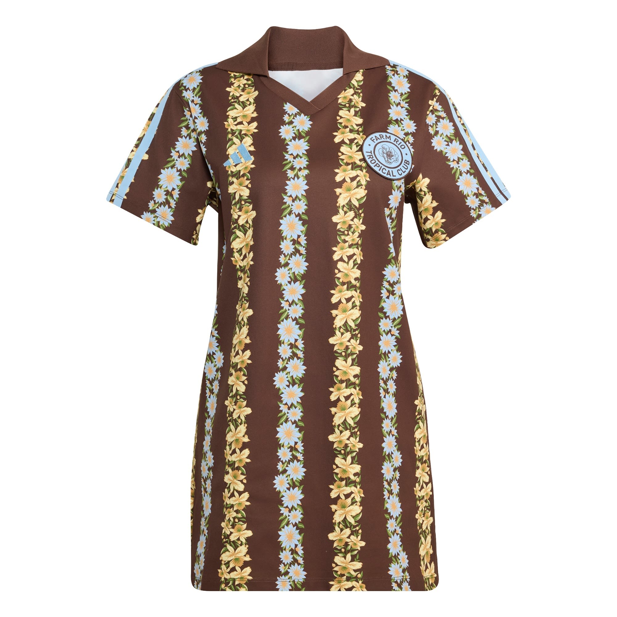 Adidas Sportswear Sportjurk 'Adidas X Farm Rio' Lichtblauw / Bruin / Lichtgeel / Groen