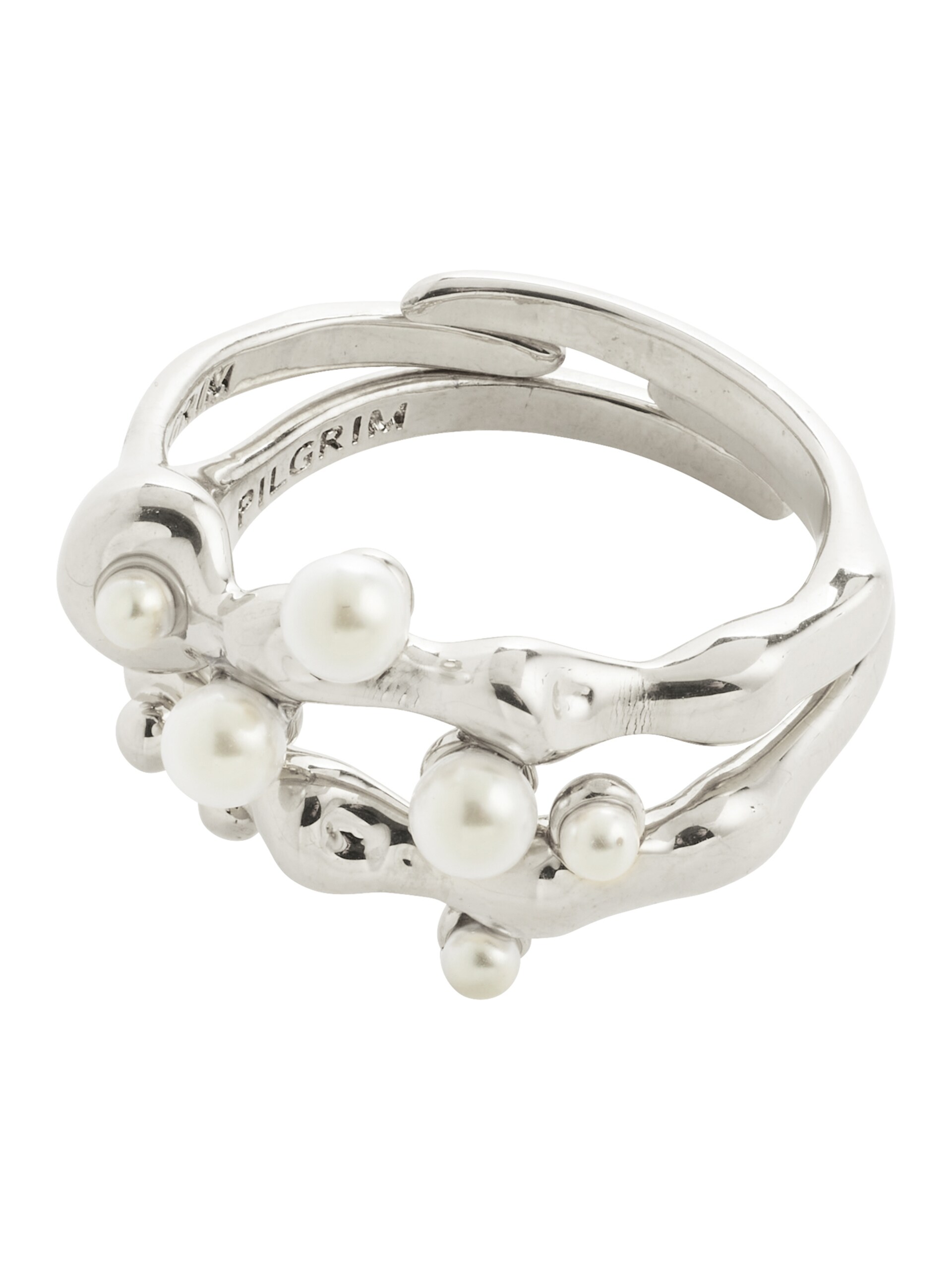 PILGRIM HADLEY ringar, 2-i-1-set, silverpläterade dam – bild 4