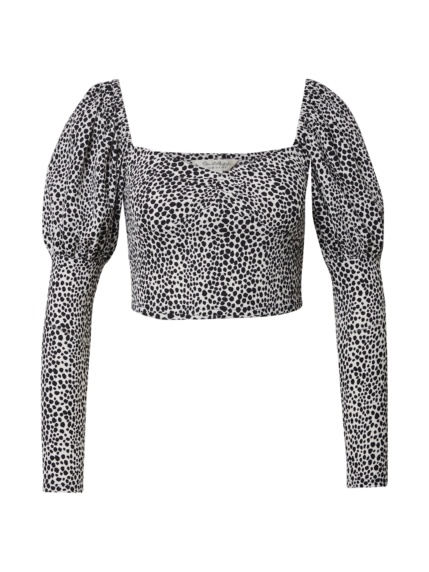 Miss Selfridge Marškinėliai 'SPOT MUTON'  balta / juoda