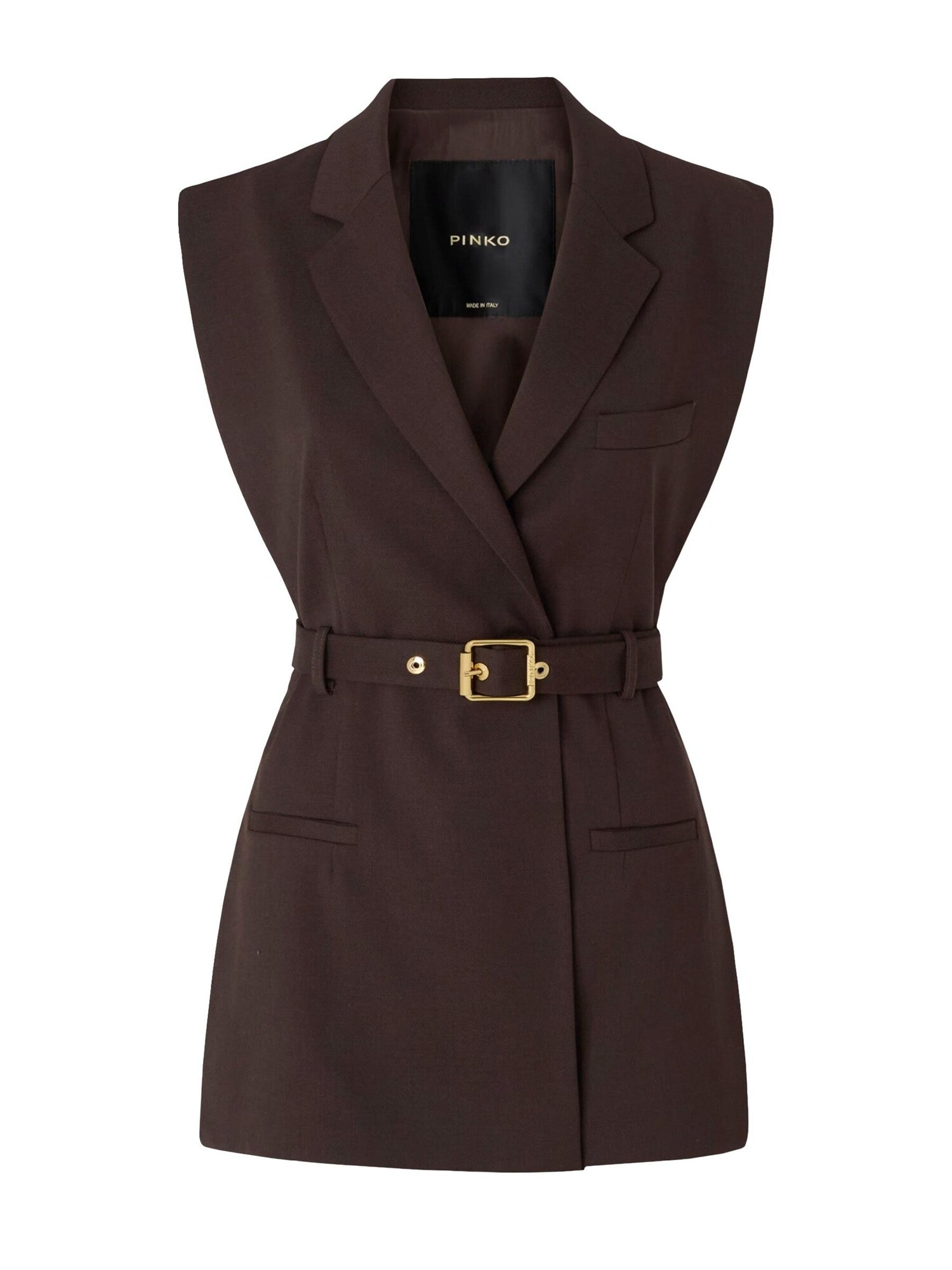 PINKO Chaleco 'PINKO NURAQUS GILET DIAGONALE GILET' marrón – imagen 1