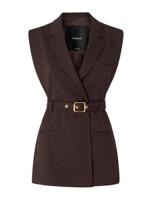 PINKO Chaleco 'PINKO NURAQUS GILET DIAGONALE GILET'  marrón