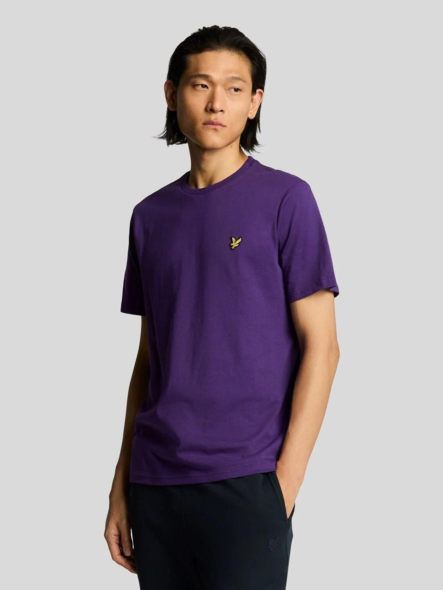 Lyle & Scott Tričko 'Plain'  purpurová