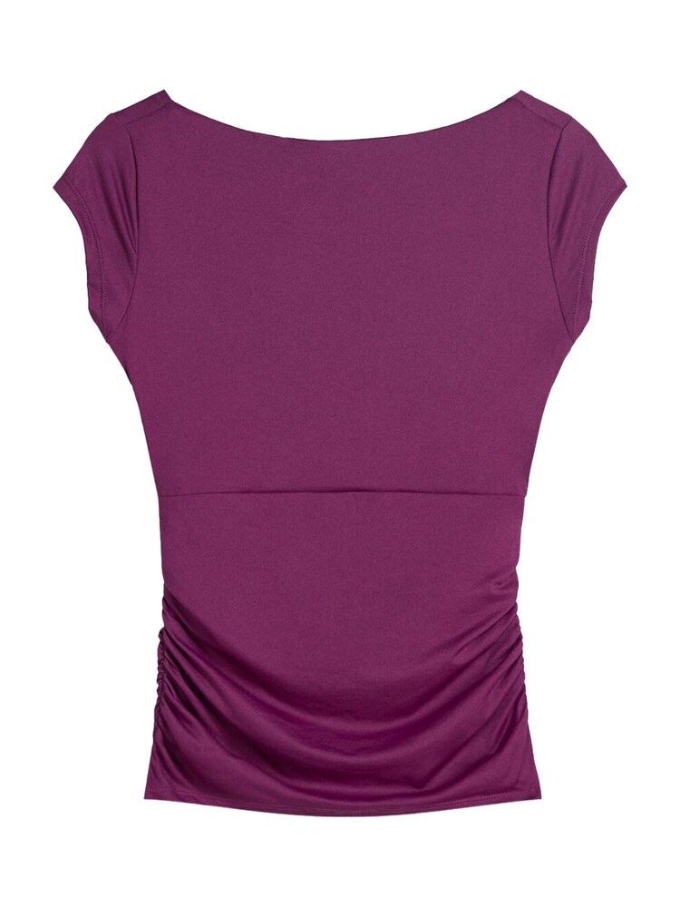 Bershka T-Shirt Damen Größe L aubergine