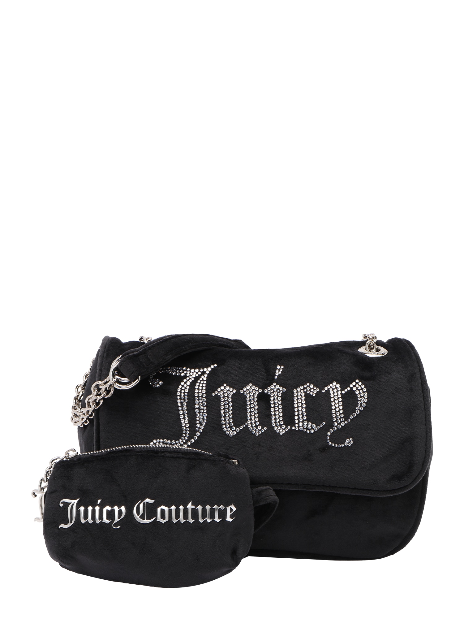 Juicy Couture Geantă de umăr Kimberly  negru / argintiu