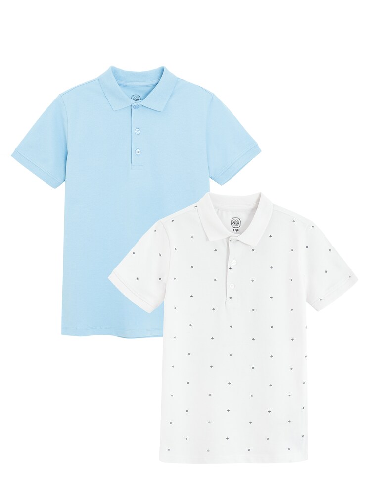 Cool Club Poloshirt Jungen Größe 104 himmelblau / weiß