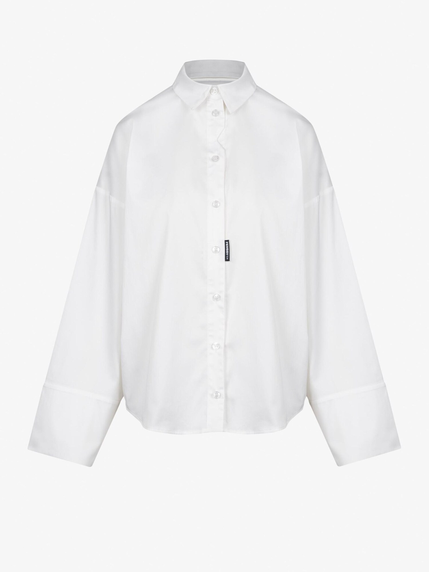 FEMSSY Maglia extra large 'CLARA SHIRT WHITE'  bianco
