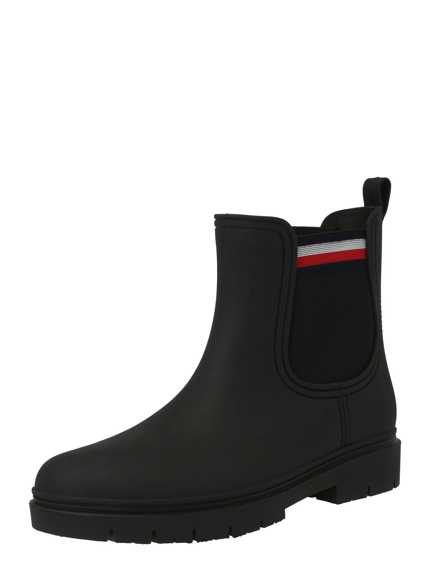 TOMMY HILFIGER Cizme de cauciuc roșu / negru / alb