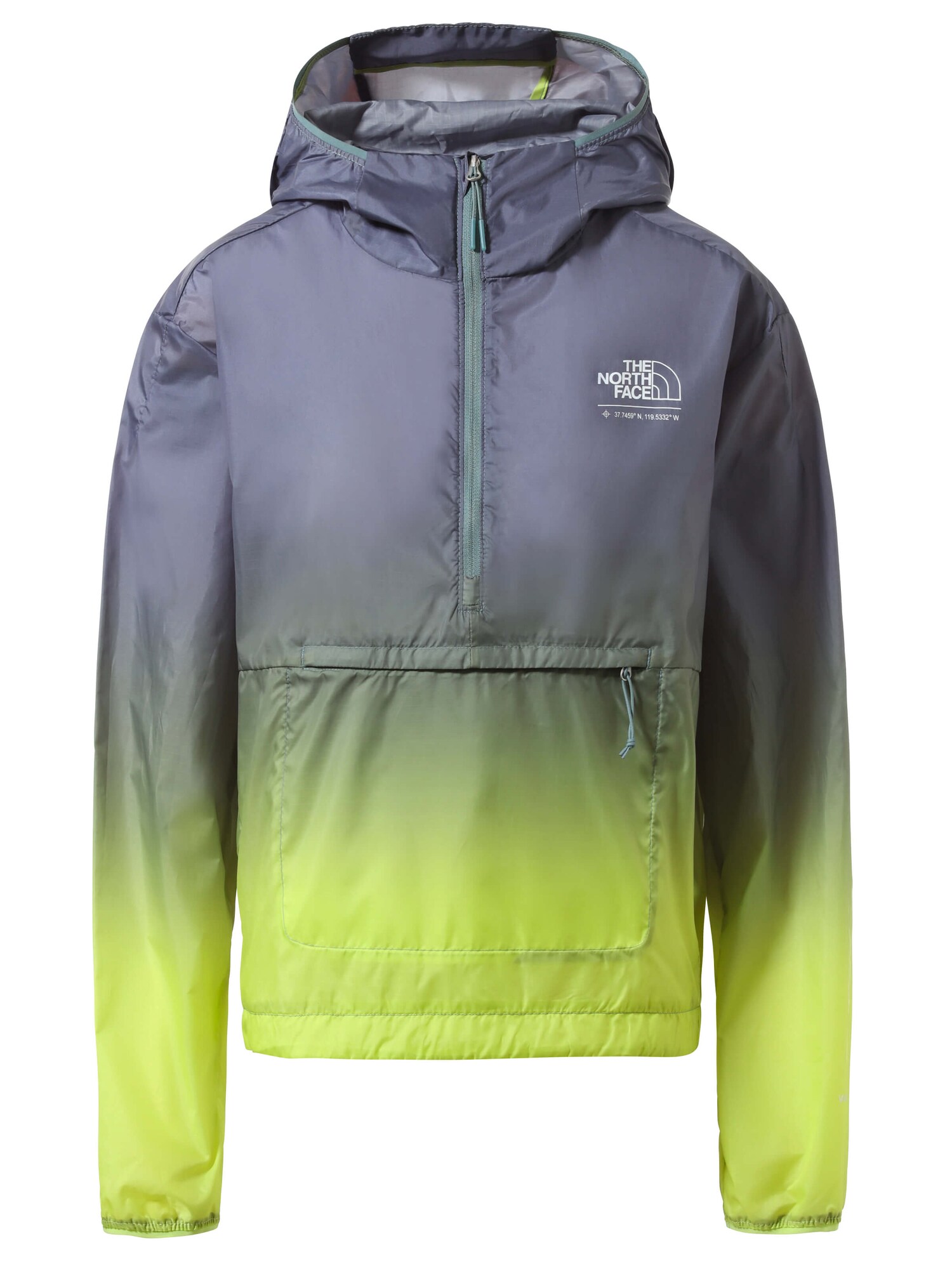 THE NORTH FACE Demisezoninė striukė melsvai pilka / geltona