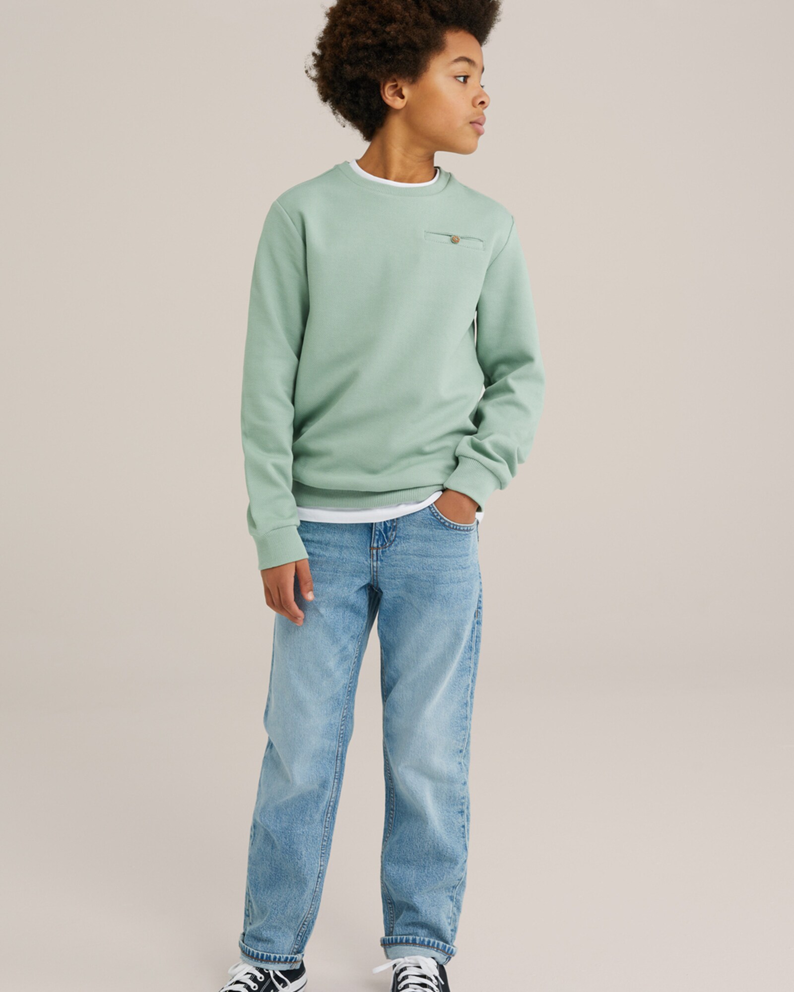 WE Fashion Tréning póló  pasztellzöld termék 2. képe