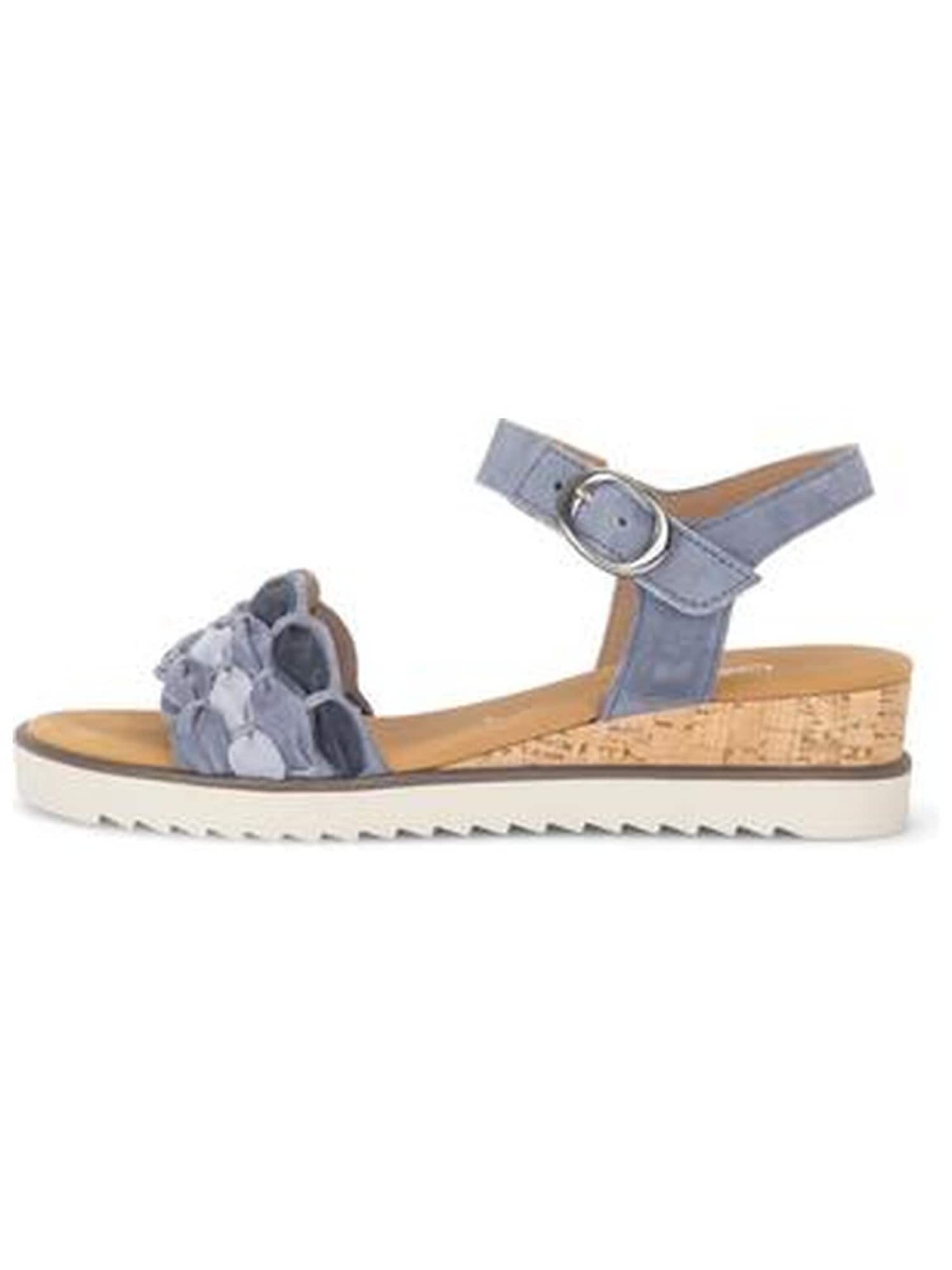 Gabor Sandale Sandalette Damen 82-758-26 Echtleder In Blau