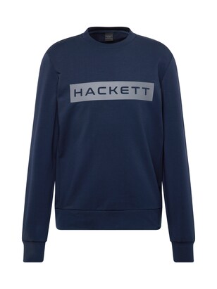 Hackett London Sweatshirt ‘ESSENTIAL’ Blauw / Zilvergrijs