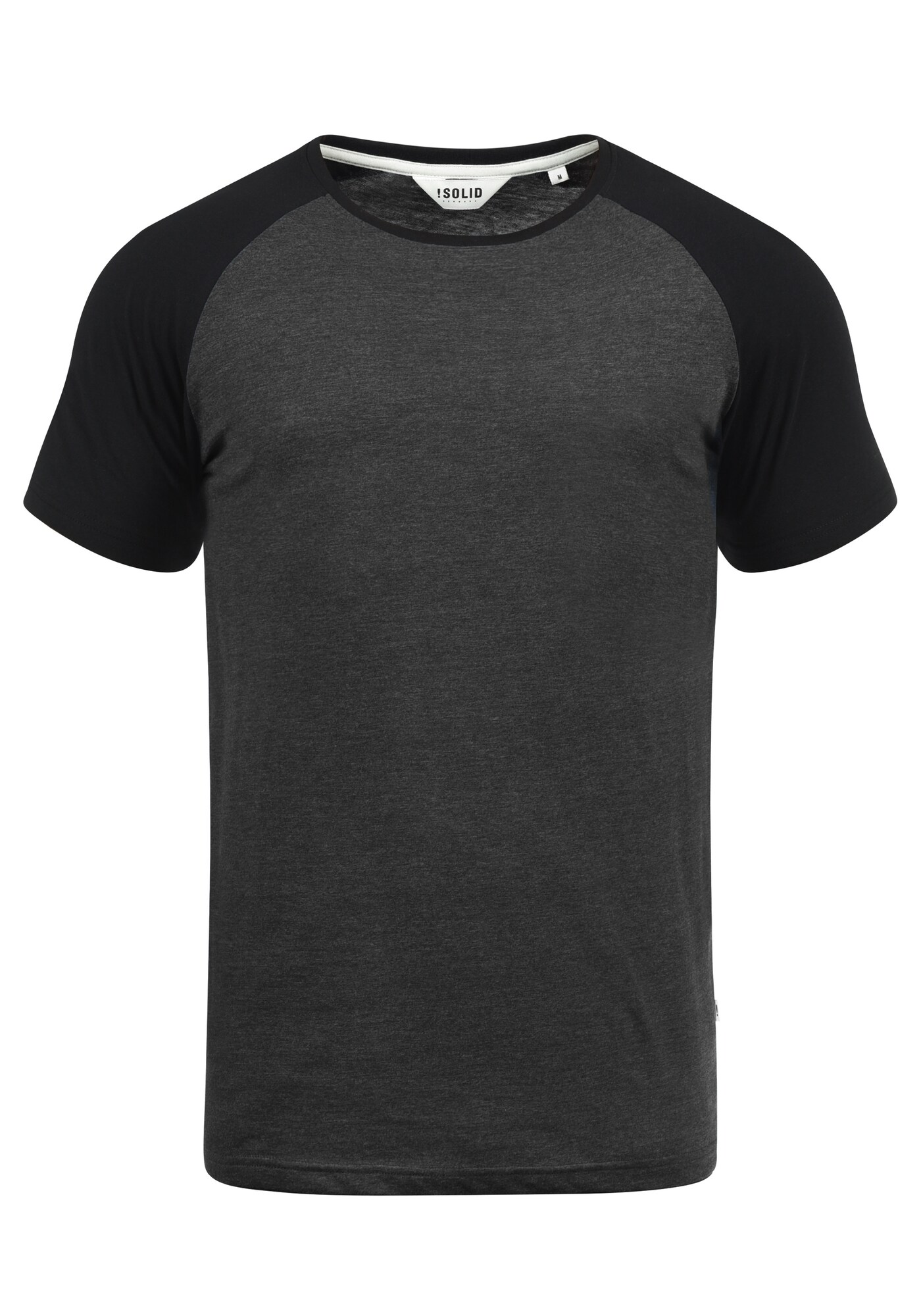 !Solid Camiseta 'Bastian'  gris oscuro / negro