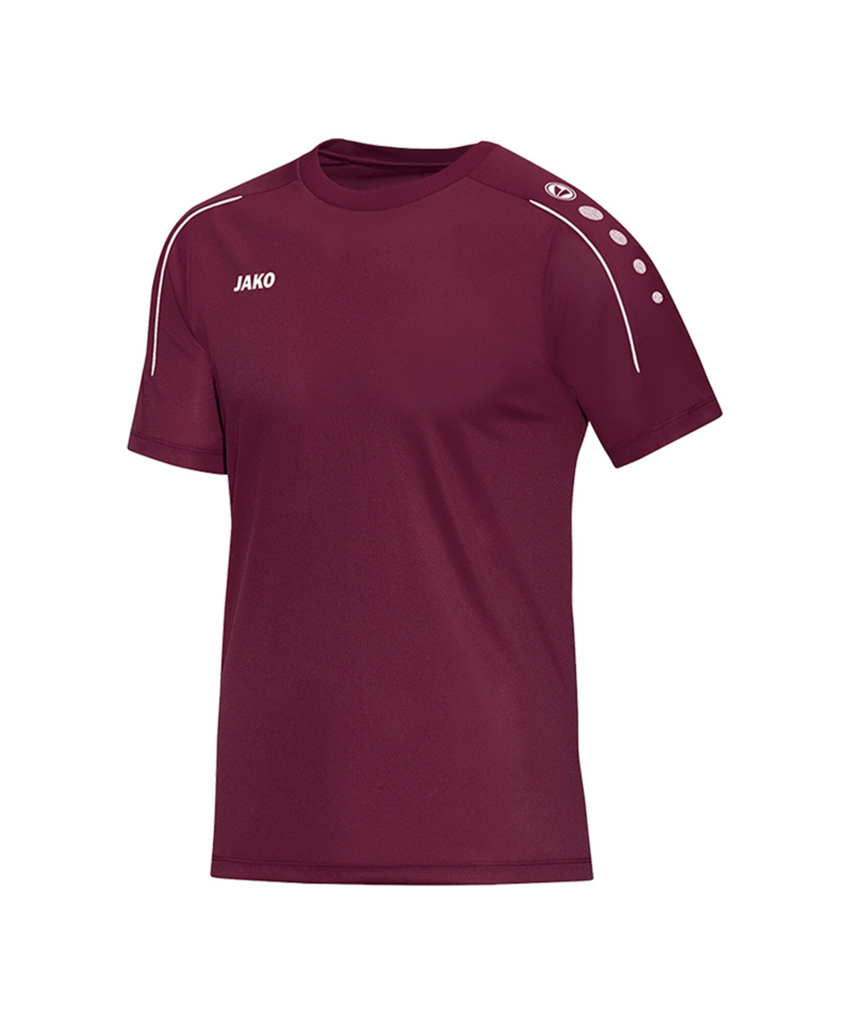 JAKO Tricou funcțional Classico  roșu vin / alb