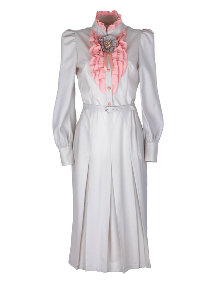 Rua & Rua Kleid Damen Größe 38 hellgrau Winterkleid