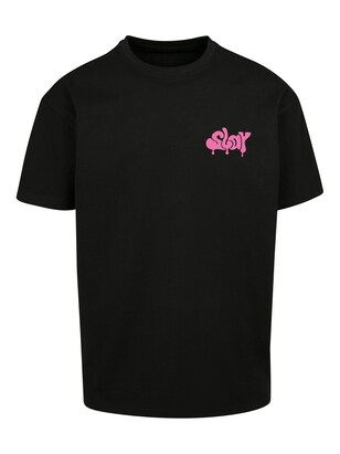 F4NT4STIC Shirt ‘SLAY’ Pink / Zwart