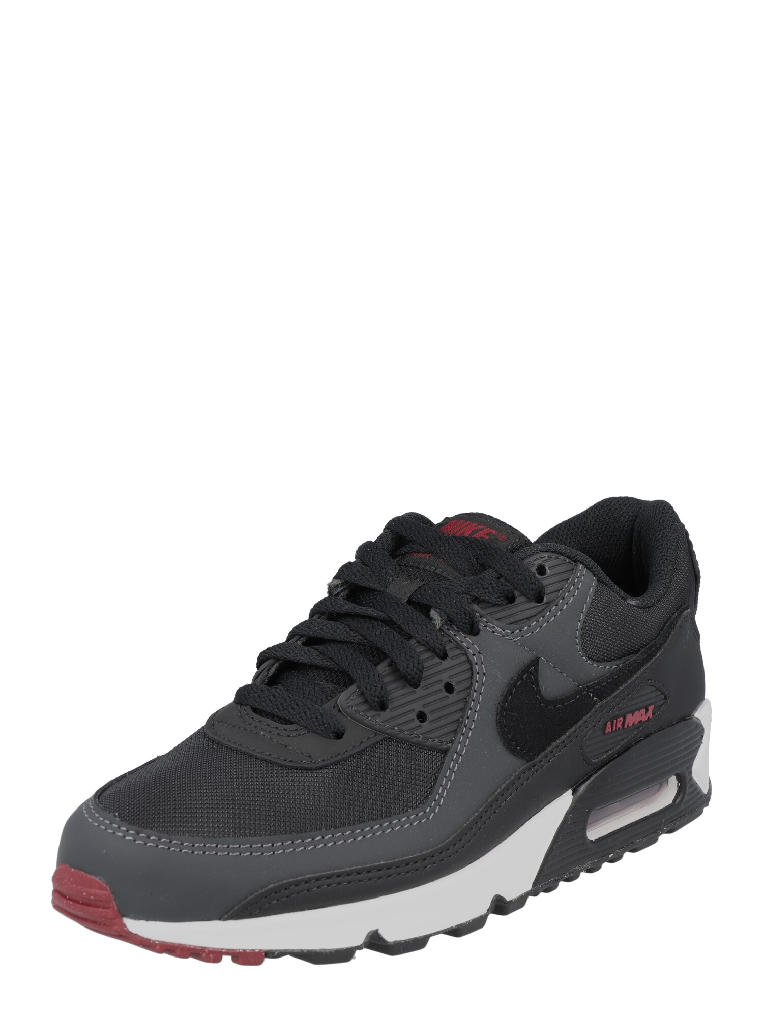 Nike Sportswear Zemie brīvā laika apavi 'Air Max 90' antracīta / melns