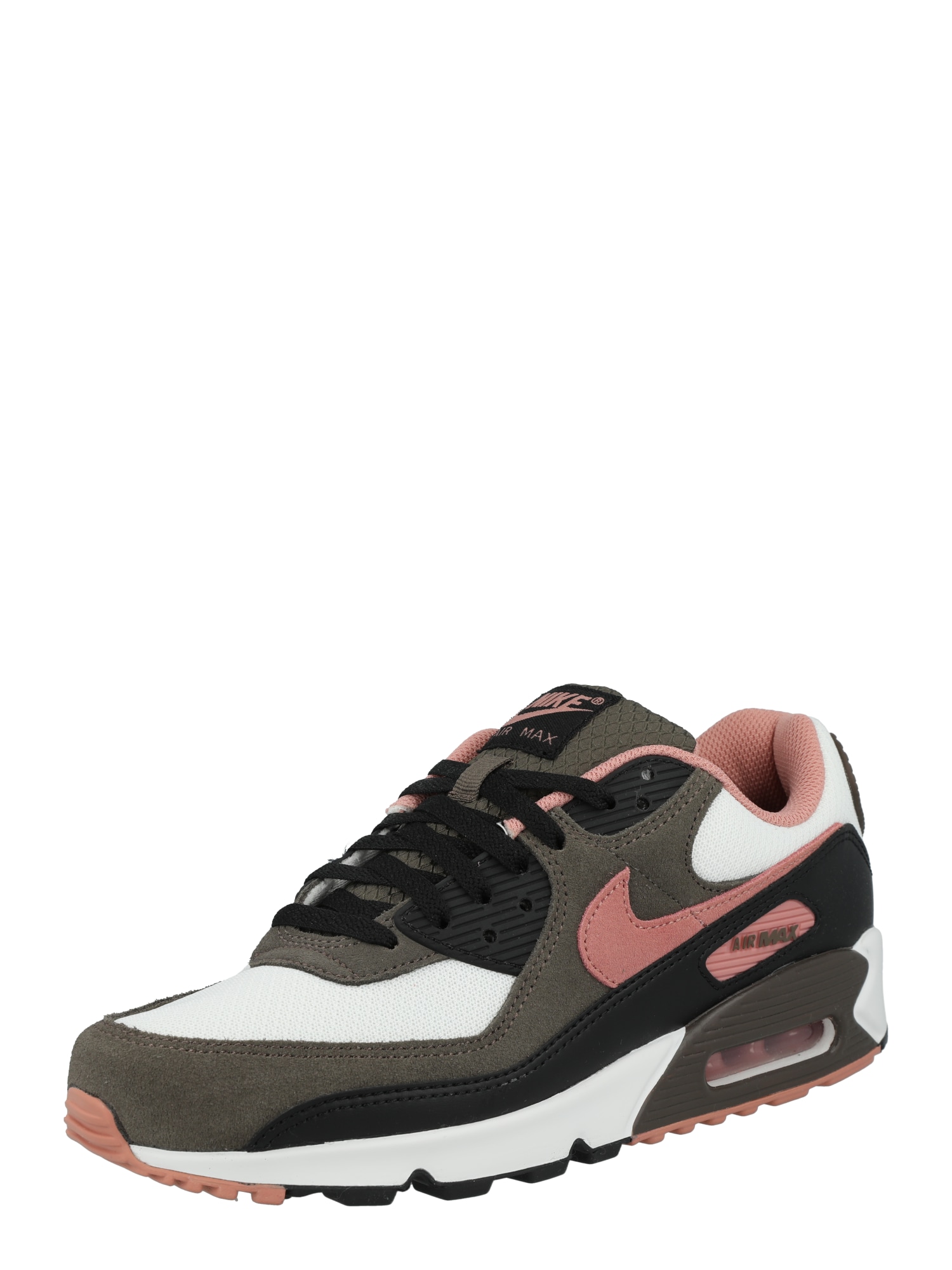 Nike Sportswear Sneaker low 'AIR MAX 90'  kaki / roz pal / negru / alb