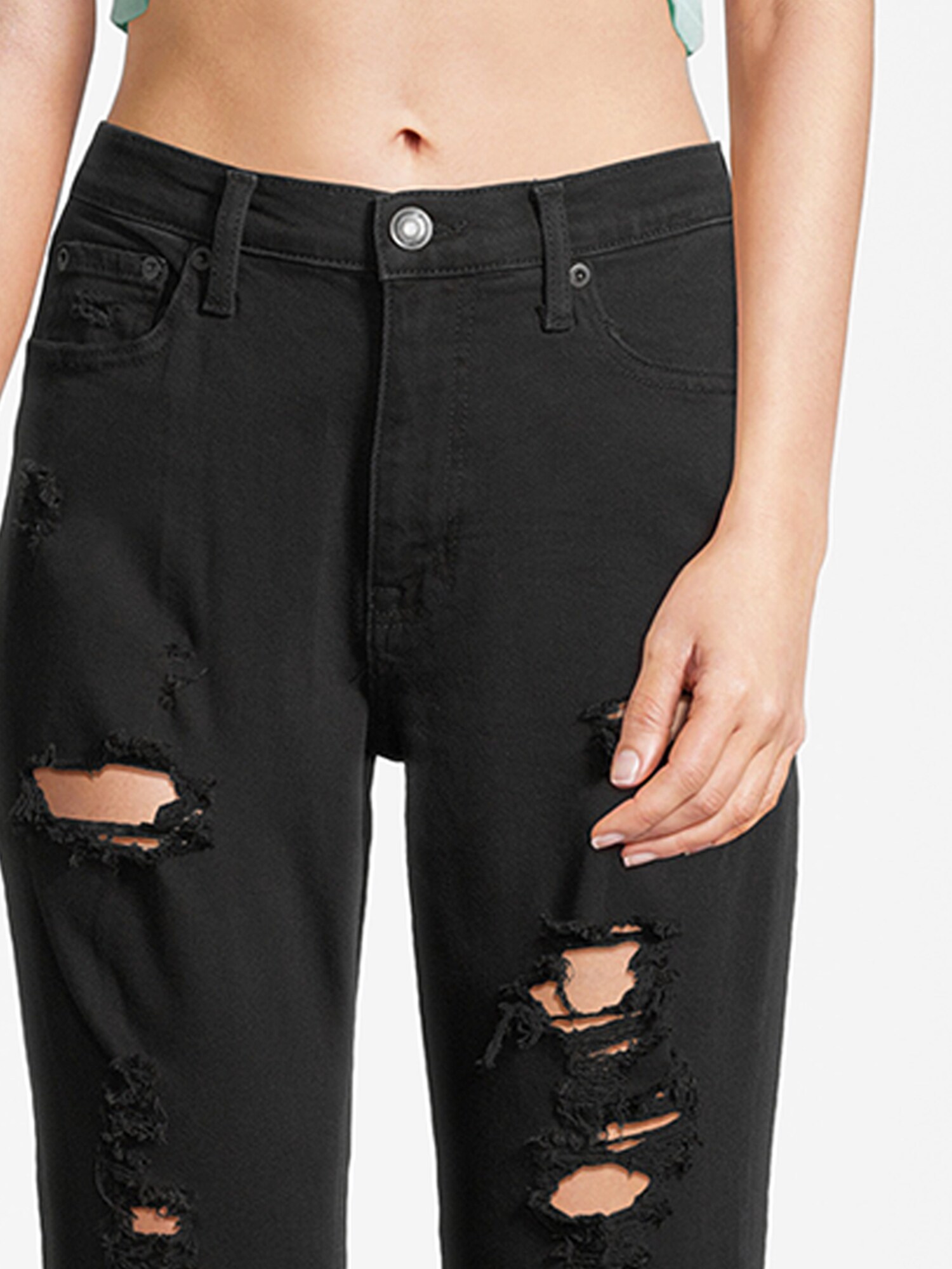 AÉROPOSTALE Džínsy  čierny denim (obrázok 5)