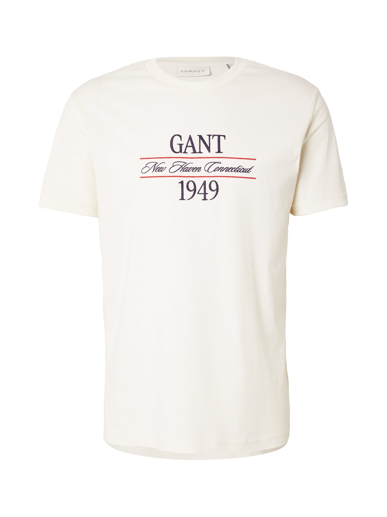 GANT Tricou crem / bleumarin / roșu