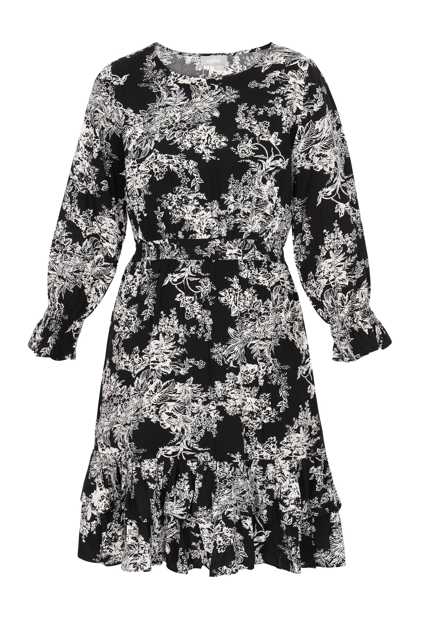 Usha Vestido  negro / blanco