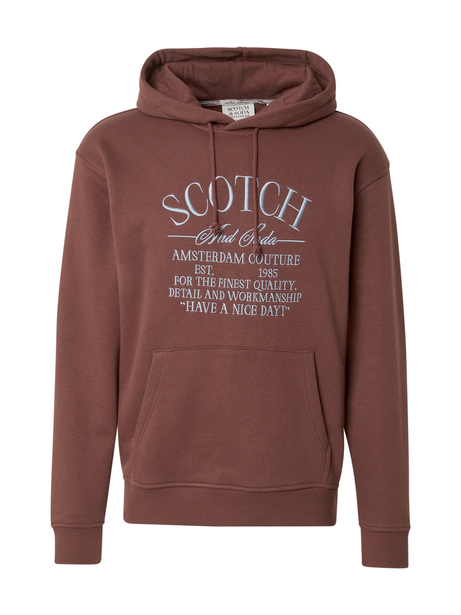 SCOTCH & SODA Bluză de molton  albastru deschis / maro