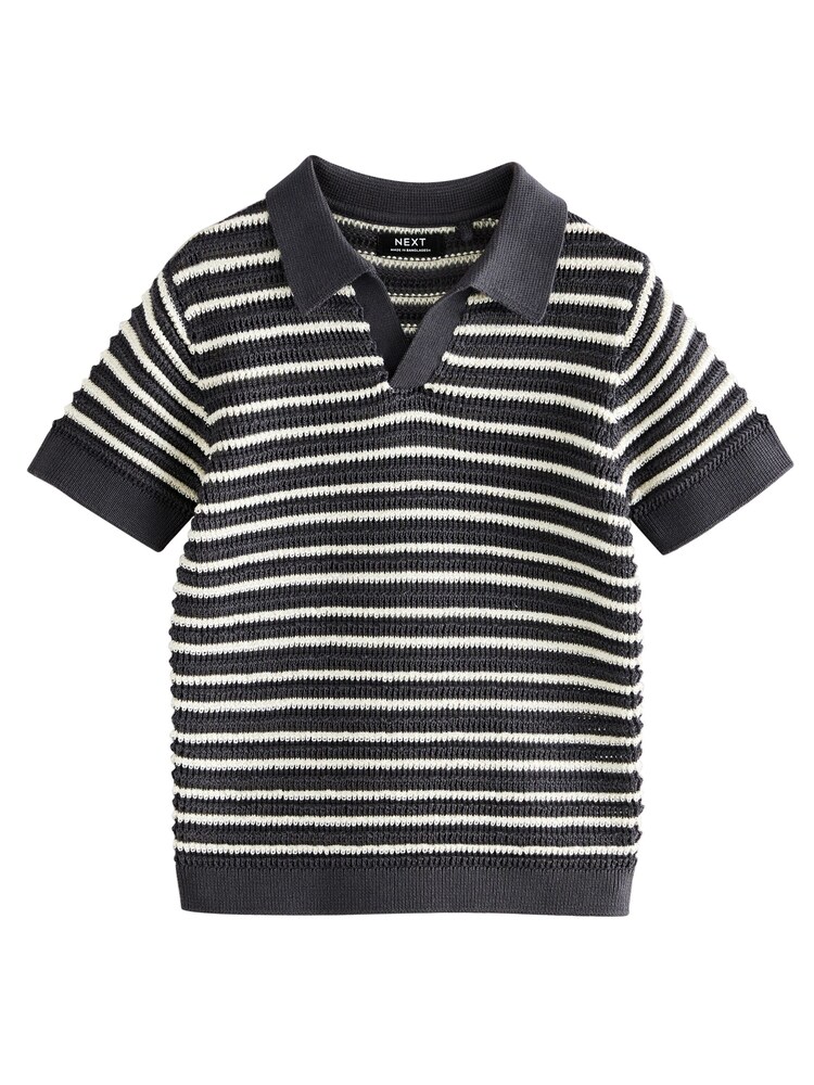 Next Poloshirt Jungen Größe 110 grau / weiß