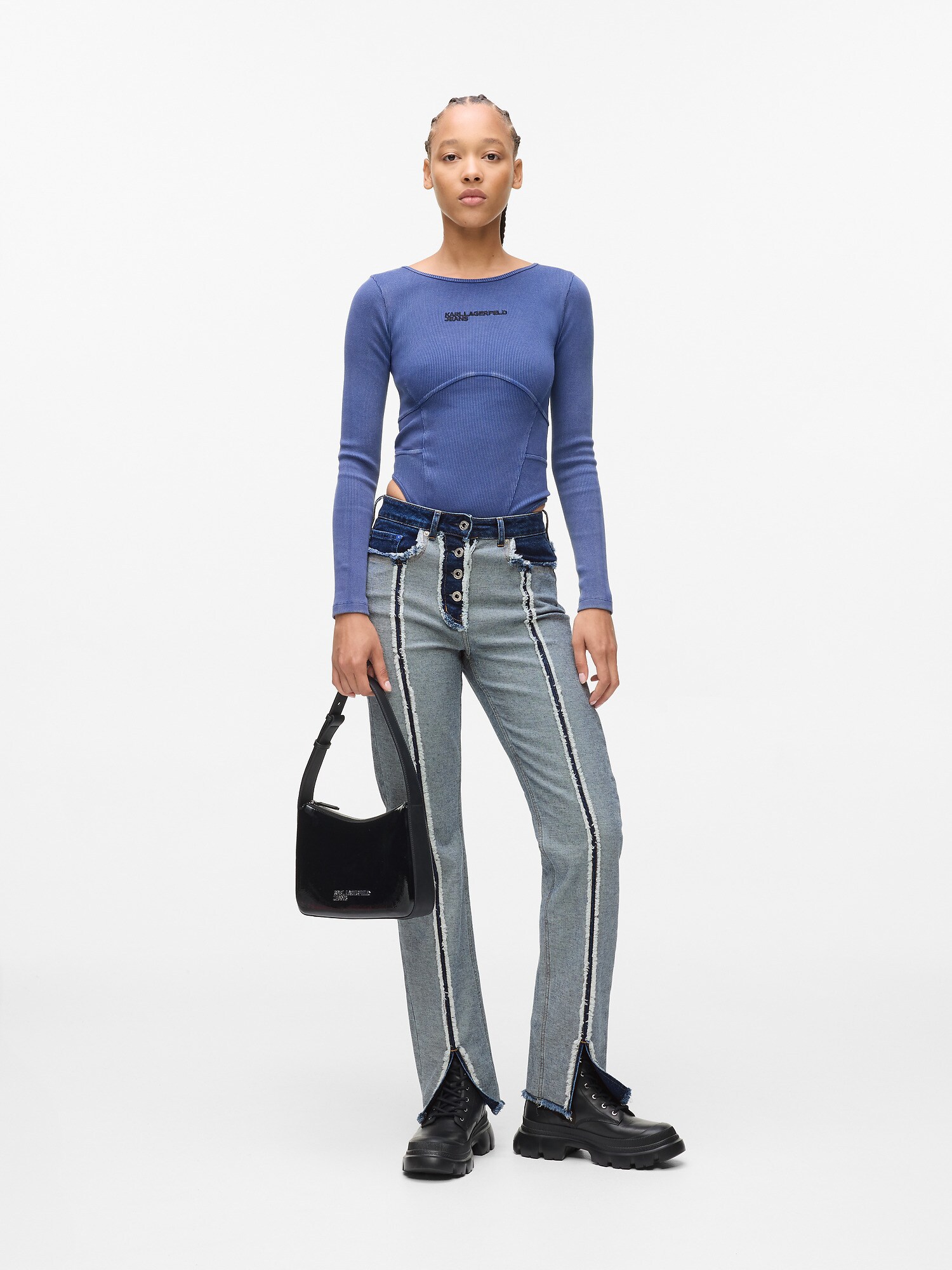 KARL LAGERFELD JEANS Džínsy svetlomodrá / tmavomodrá (obrázok 5)