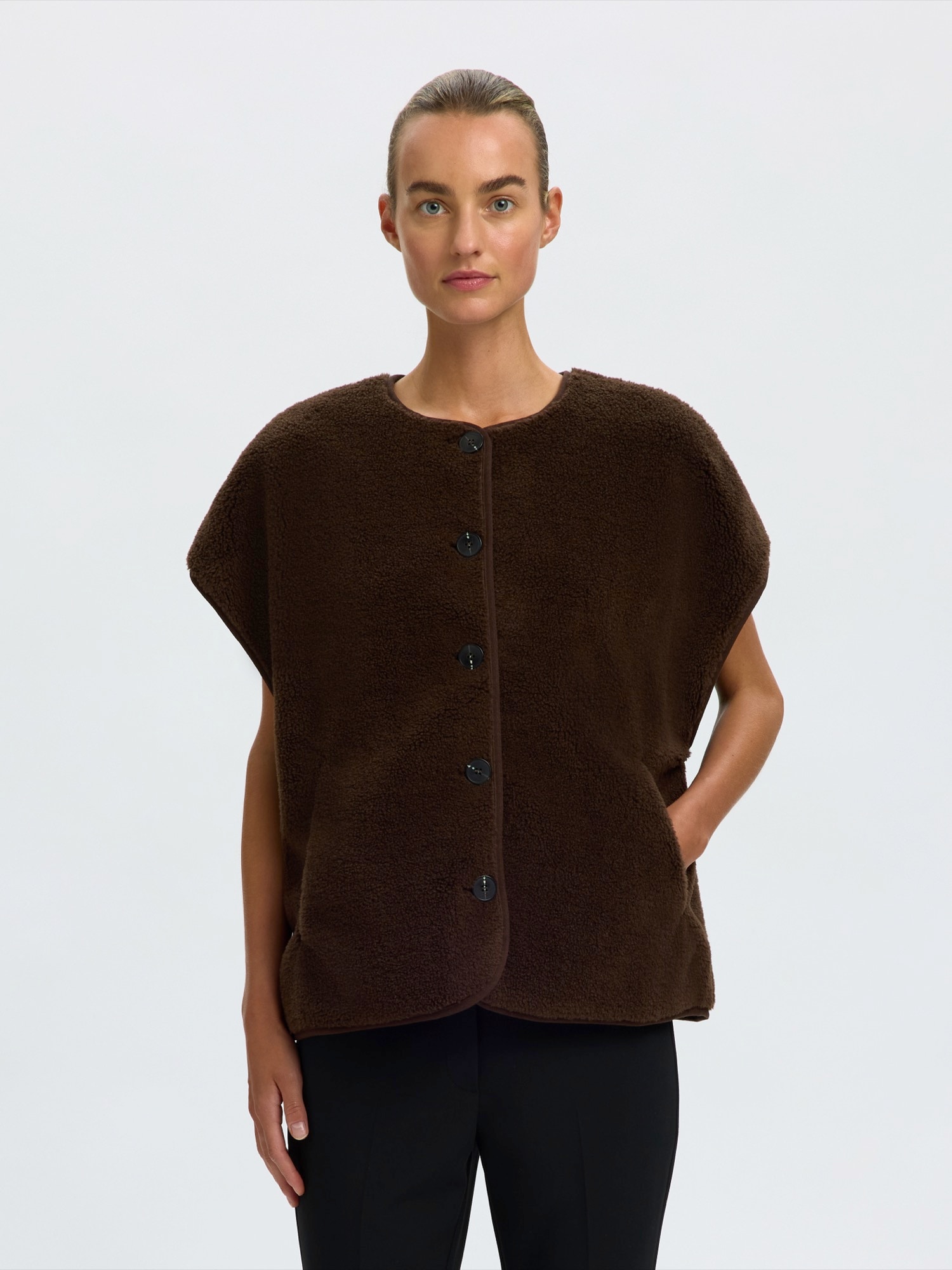 SELECTED Vestă SLWSMILLA maro