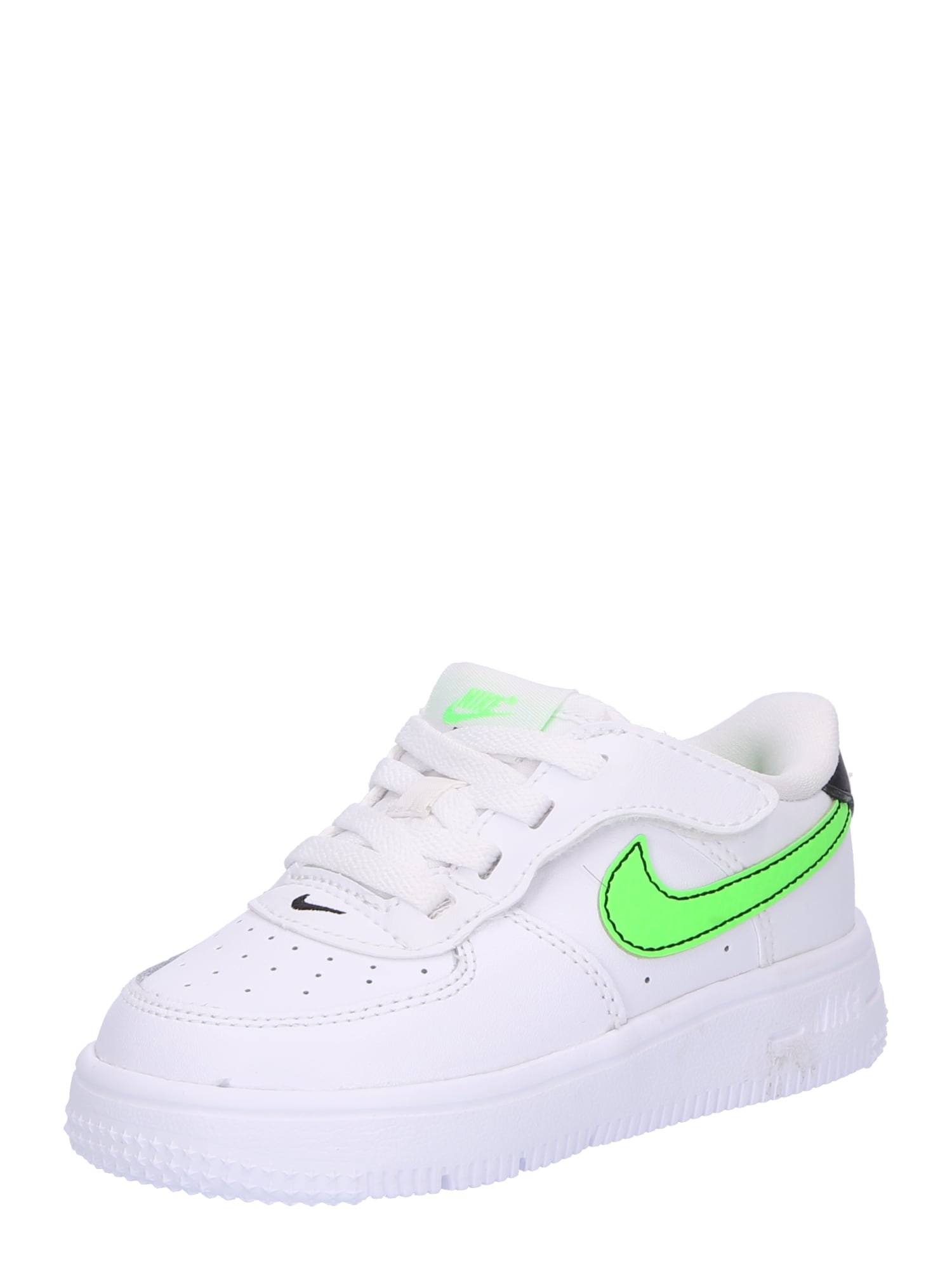 Nike Sportswear Sportcipő 'Force 1 EasyOn'  neonzöld / fekete / fehér