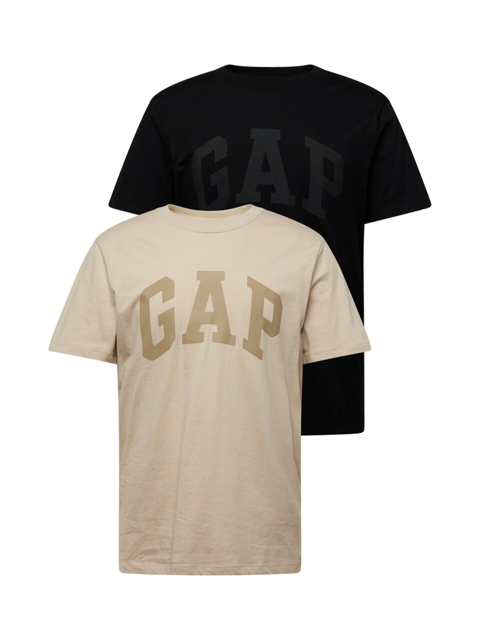 T-shirt beige / mörkbeige / mörkgrå