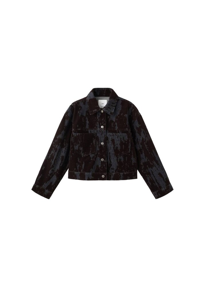 MANGO Jacke 'Olimpiap' Damen Größe M blue denim / schoko