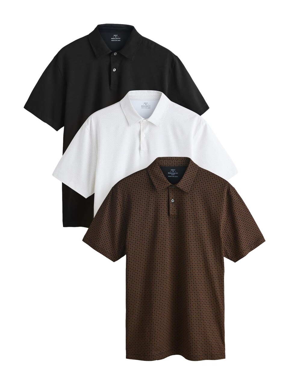 T-shirt camel / grå / svart