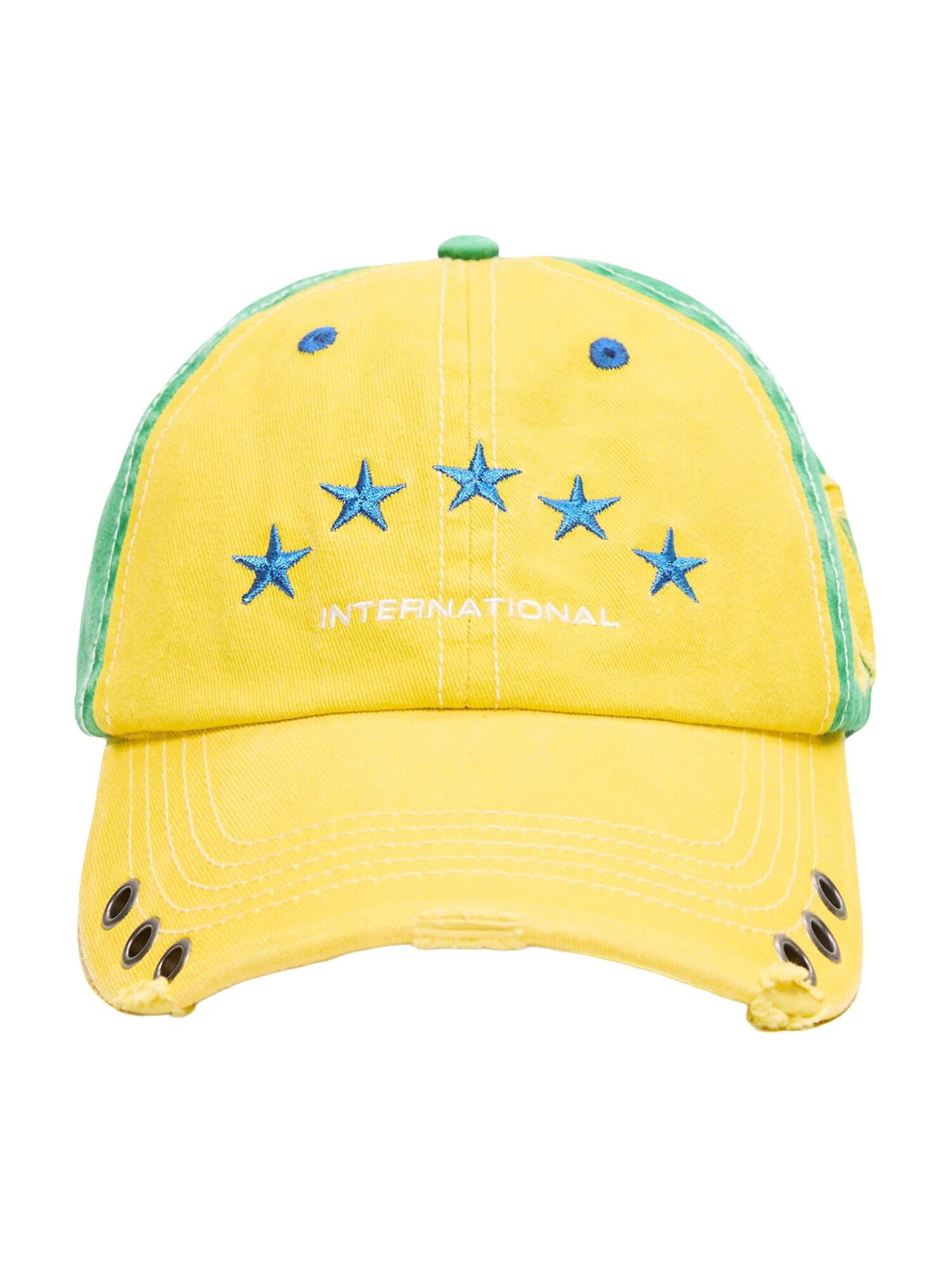 Bershka Čiapka 'MUNDIAL BRASIL'  kráľovská modrá / žltá / zelená / biela