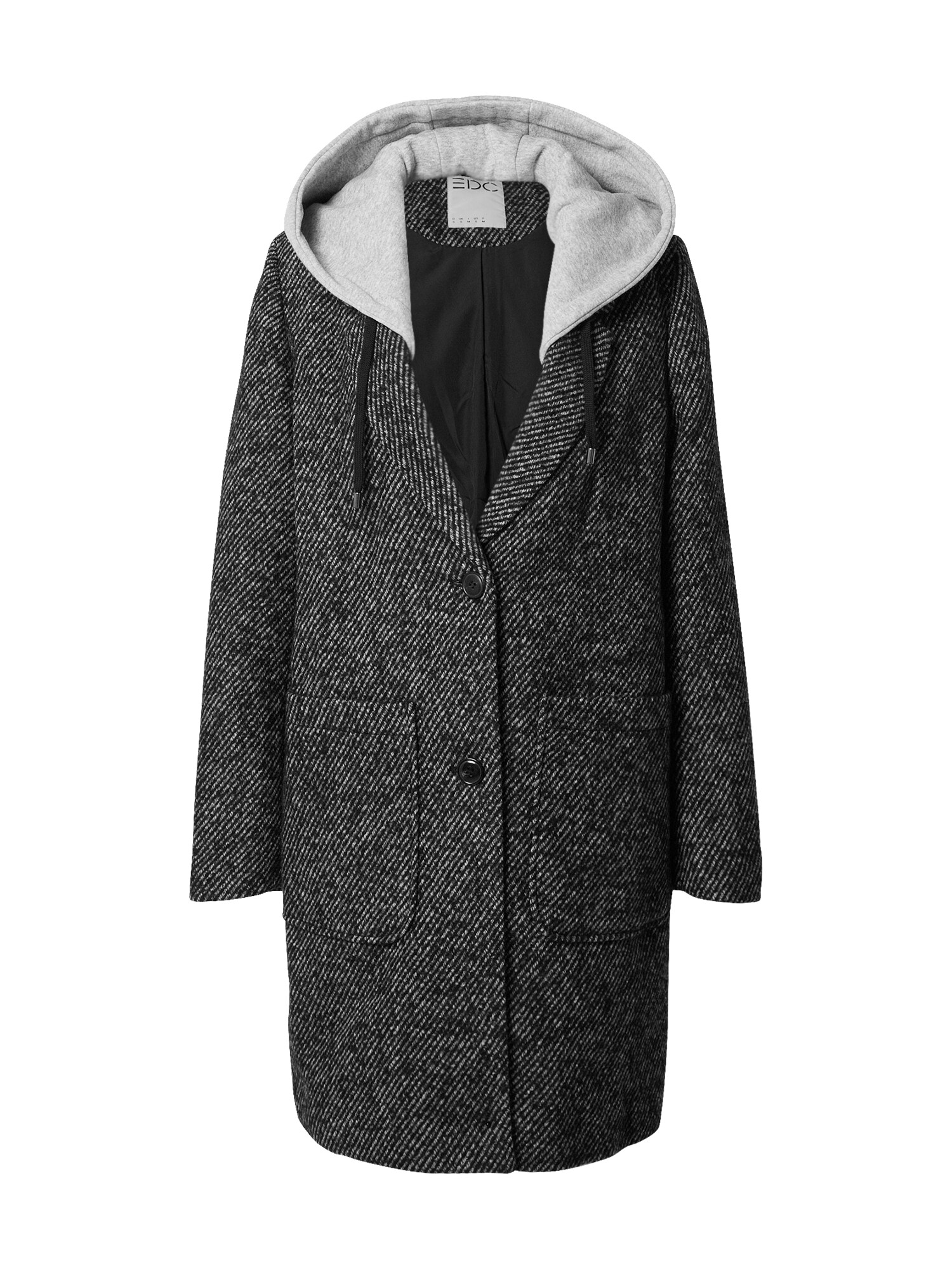EDC BY ESPRIT Rudeninis-žieminis paltas  juoda / pilka