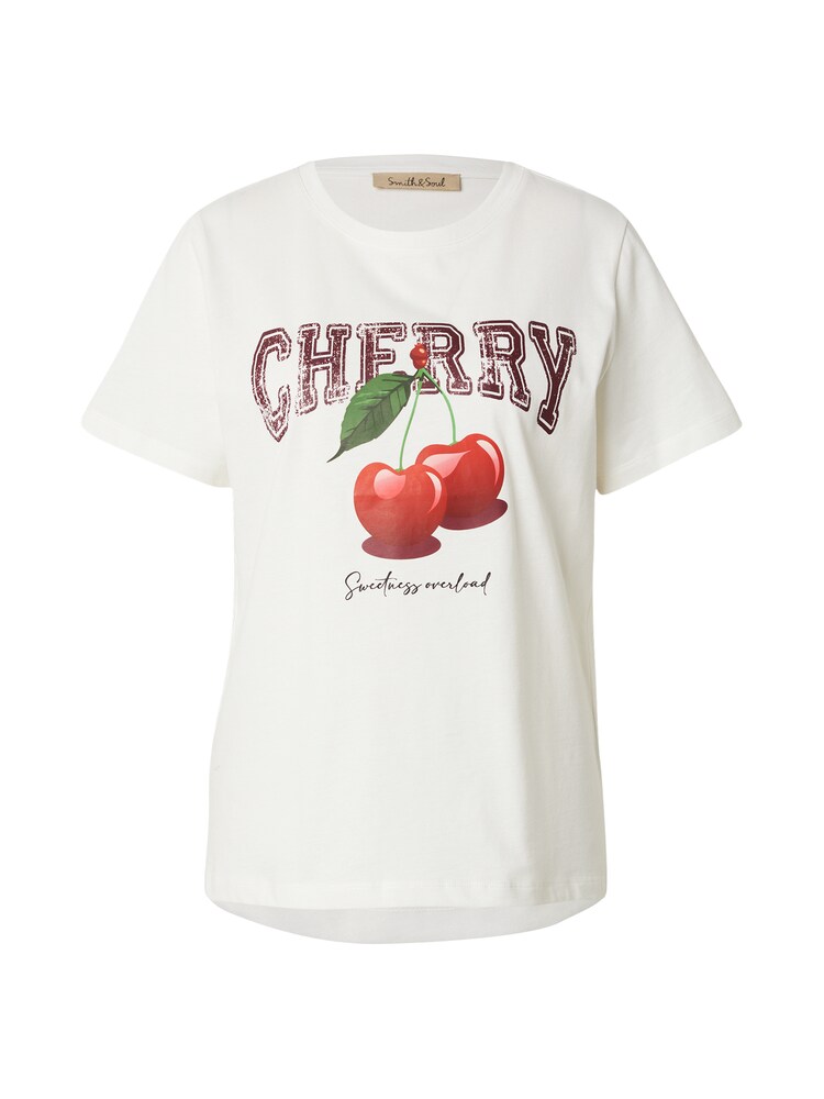 Smith&Soul T-Shirt Damen Größe M grün / weinrot / kirschrot / weiß