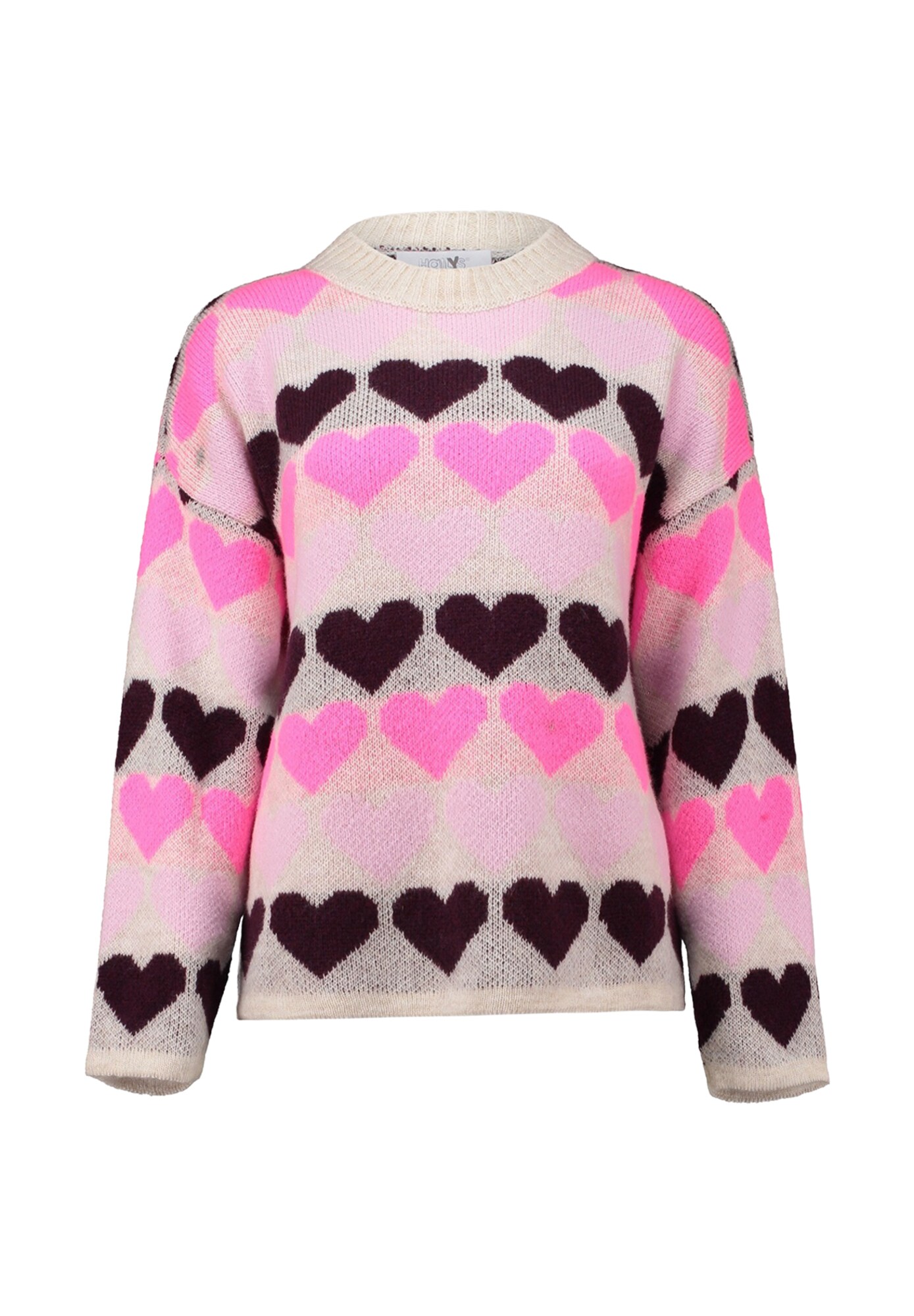 Hailys Pulover Sa44nna fildeş / maro închis / fucsia / roz