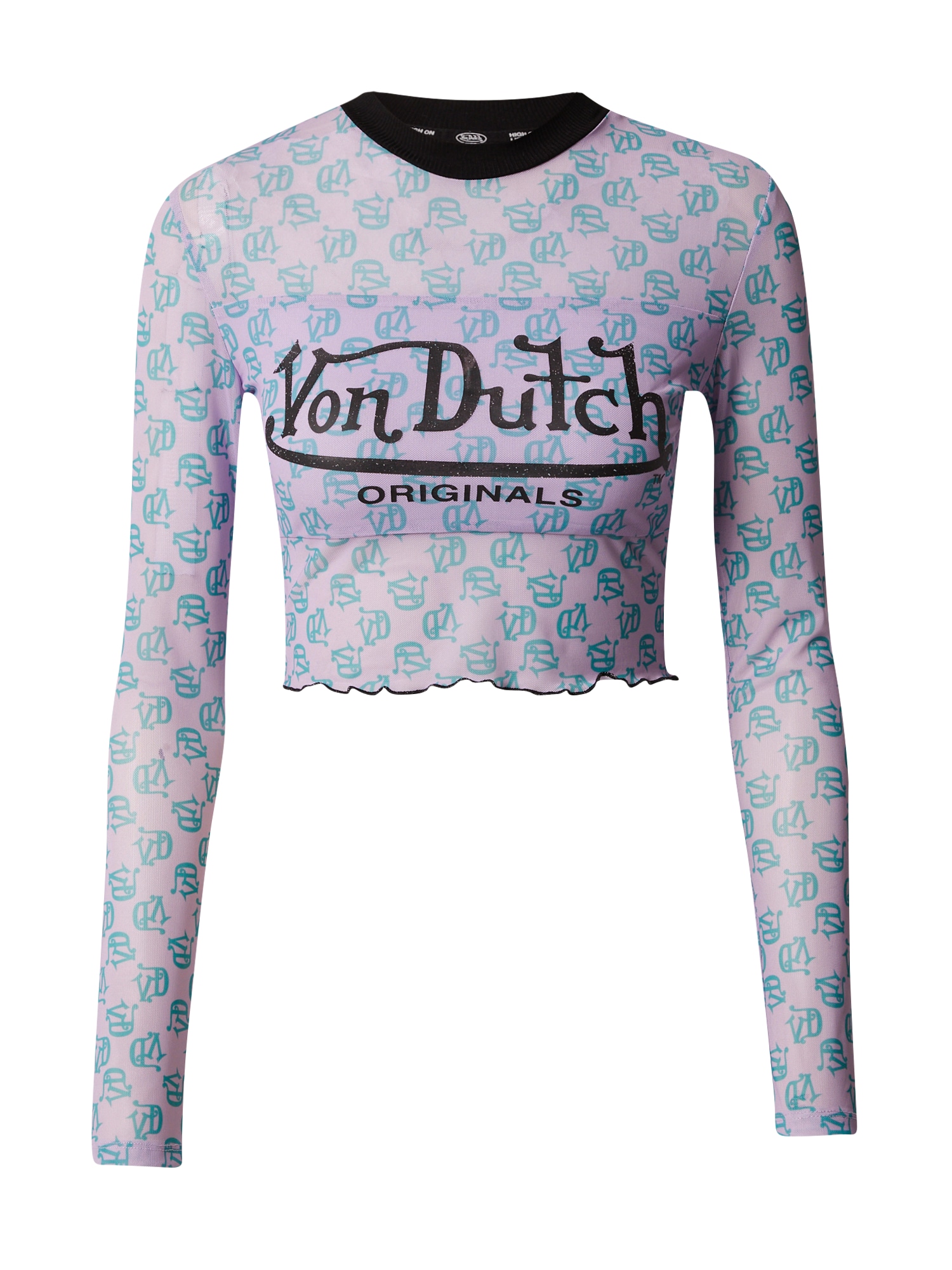 Von Dutch Originals Tricou Akela  verde petrol / roz / negru