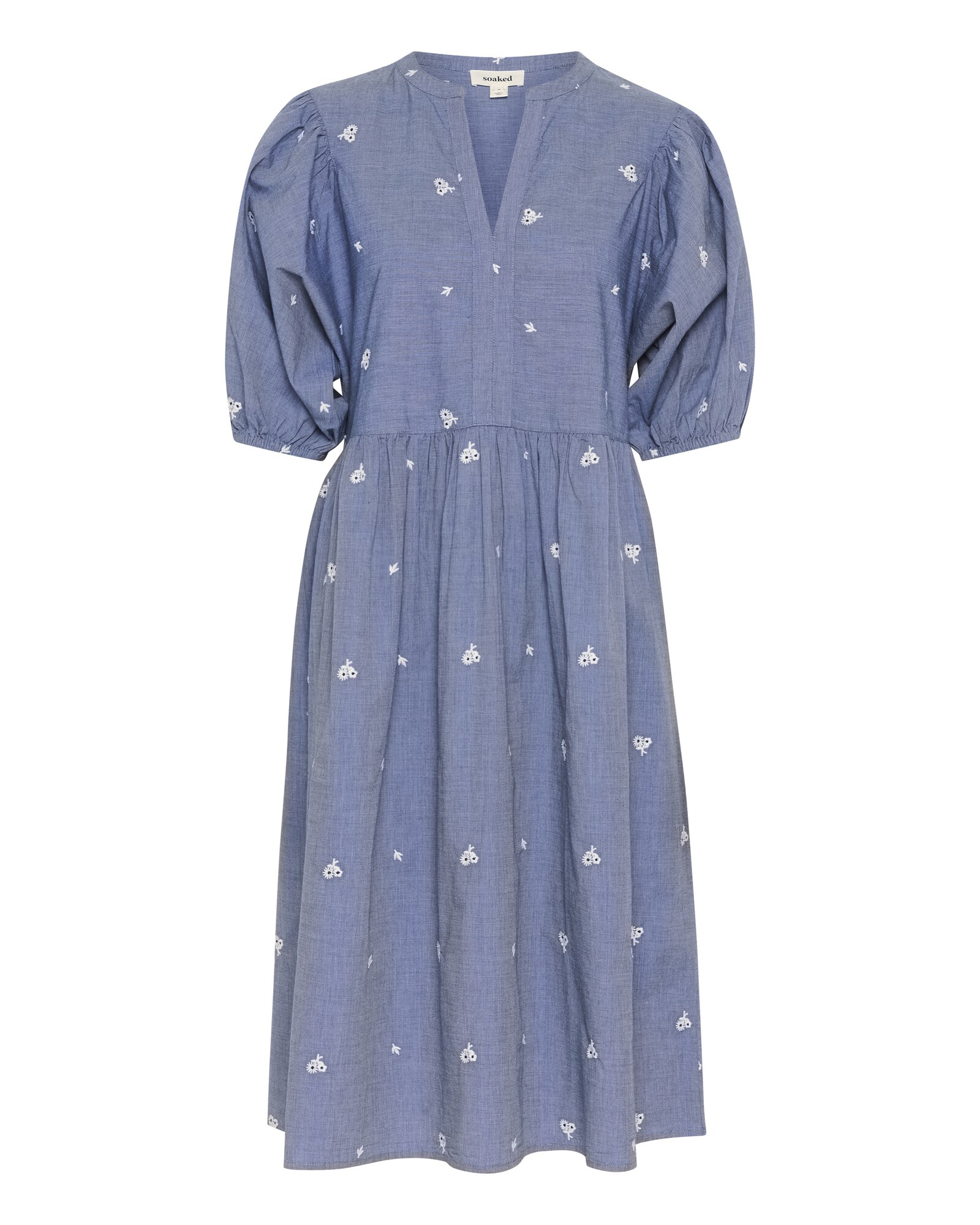 SOAKED IN LUXURY Vestido 'Elly Josie'  azul / blanco