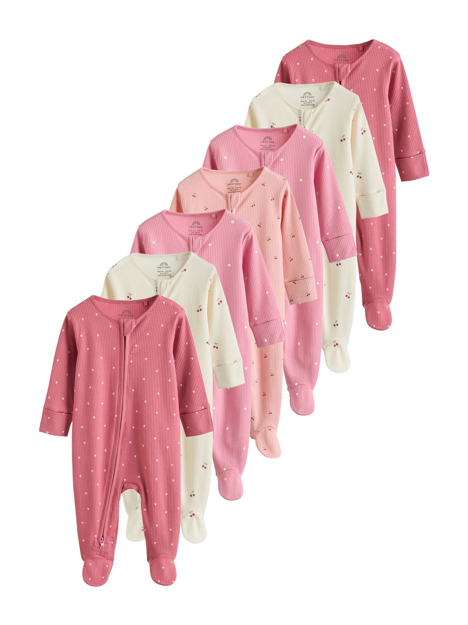 Next Pijamale roz / roz pitaya / roz deschis / alb