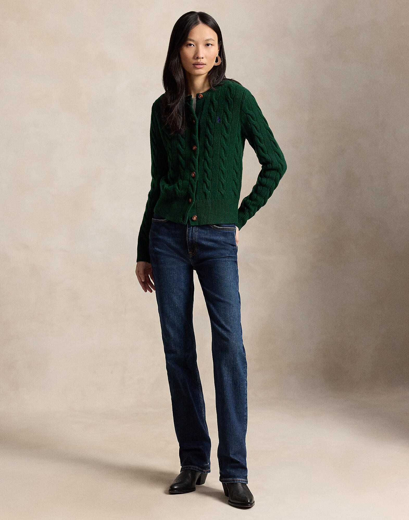 Polo Ralph Lauren Cárdigan  verde oscuro – imagen 4