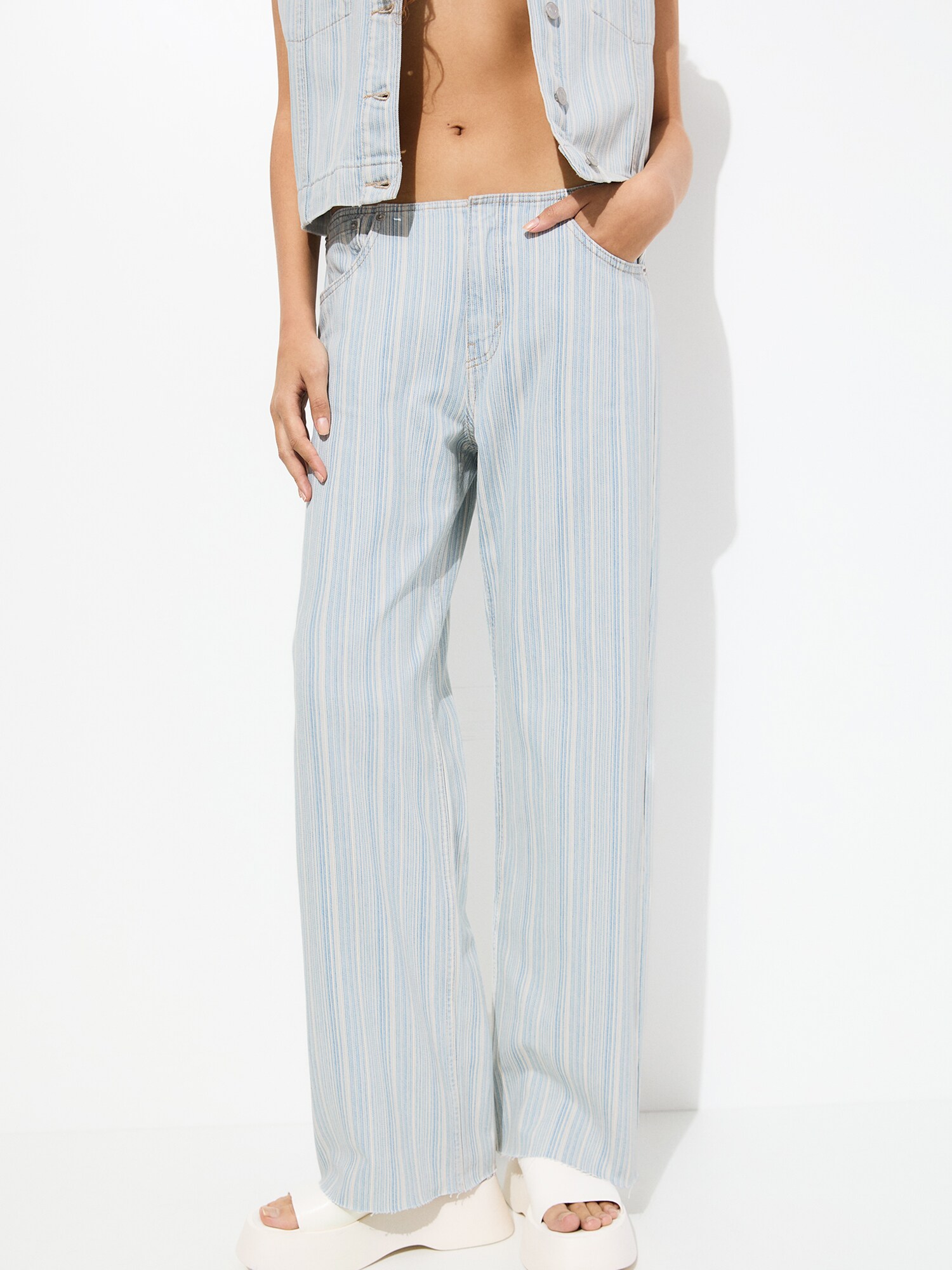 Pull&Bear Farmer  világoskék / fehér termék 2. képe