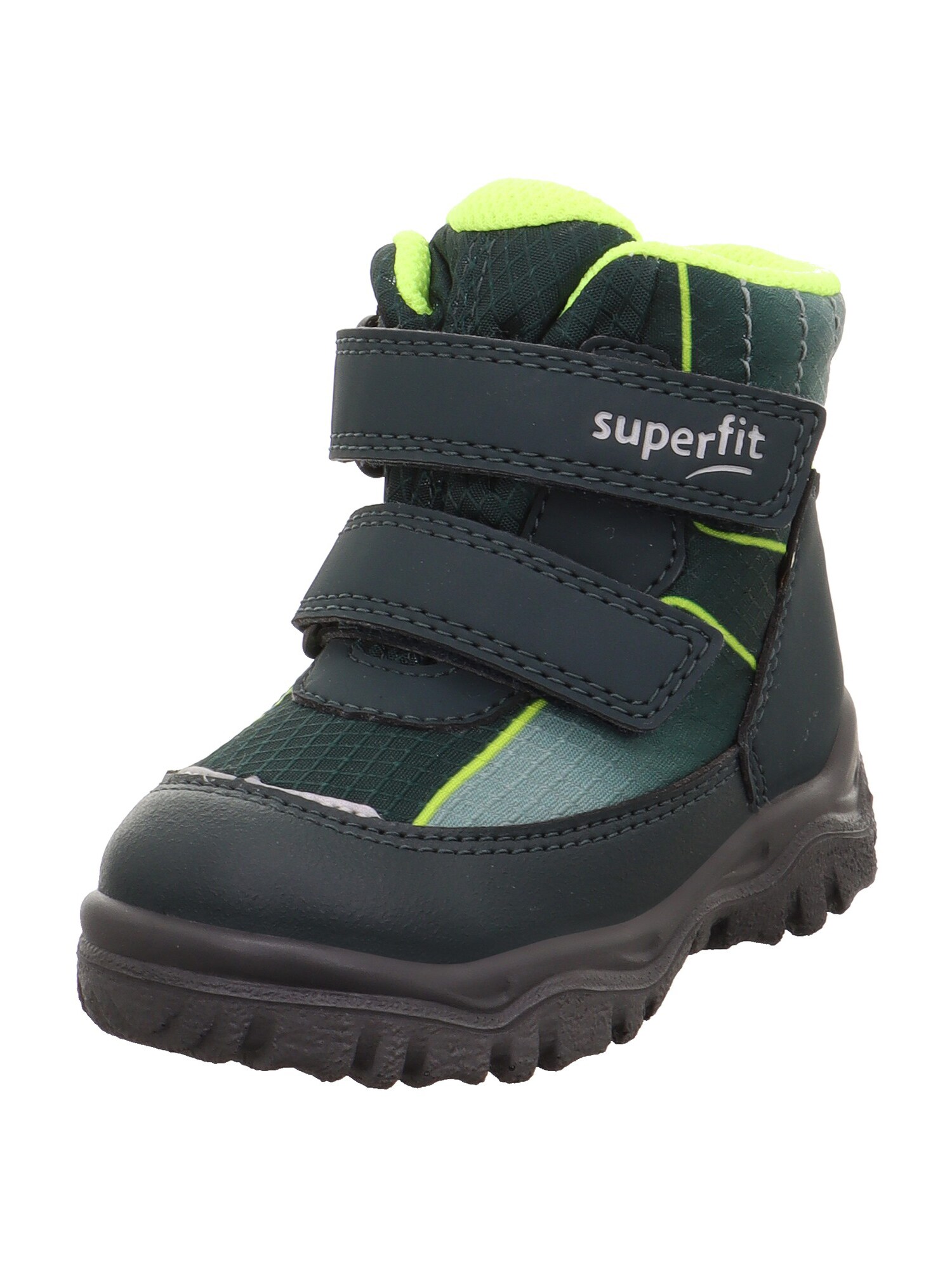 SUPERFIT Čižmy 'Husky+'  neónovo zelená / svetlozelená / tmavozelená / čierna