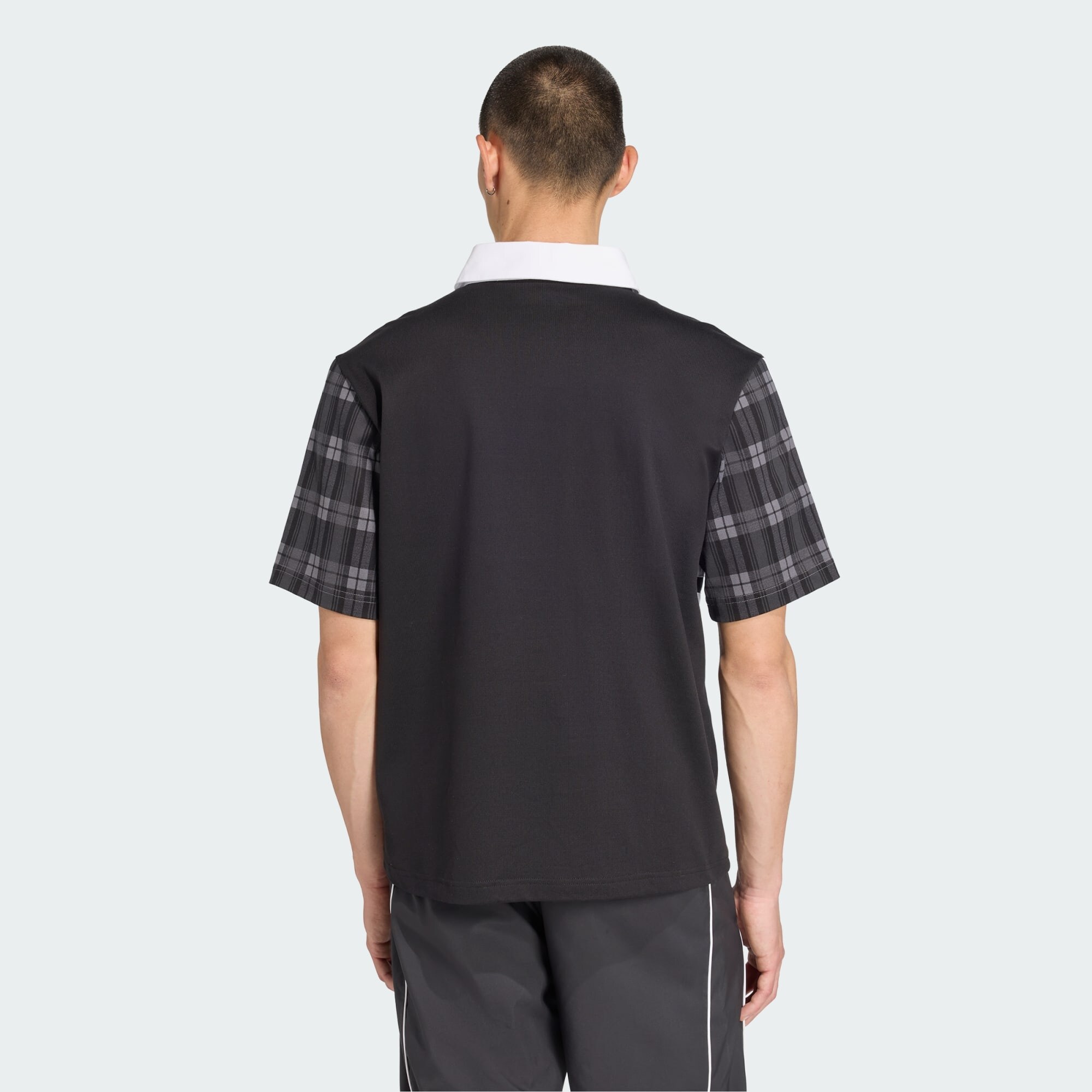 ADIDAS ORIGINALS Tričko 'Tartan' sivá / tmavosivá / čierna / biela (obrázok 3)