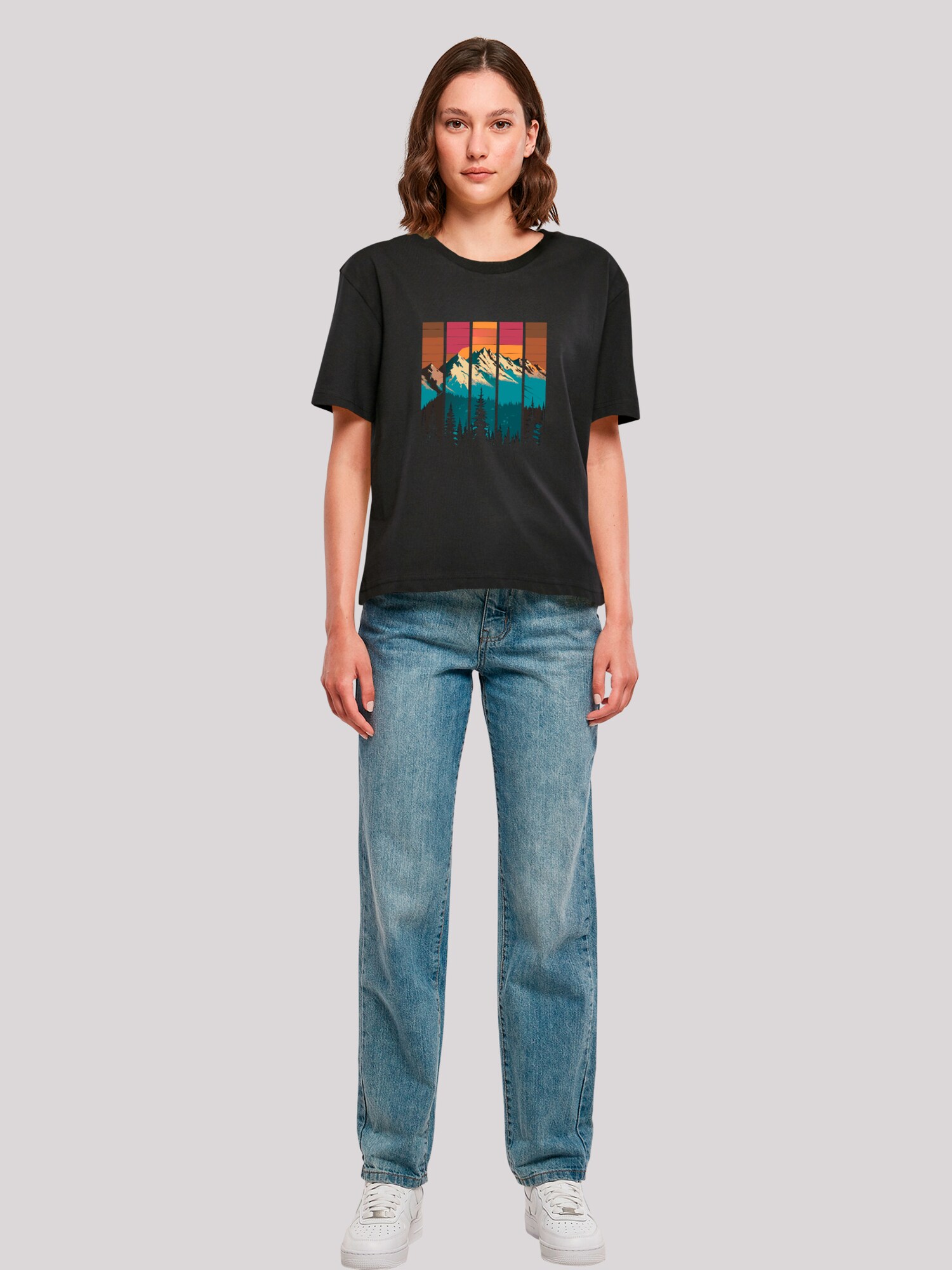 Thumbnail - F4NT4STIC T-Shirt Berg Sonnenuntergang Retro