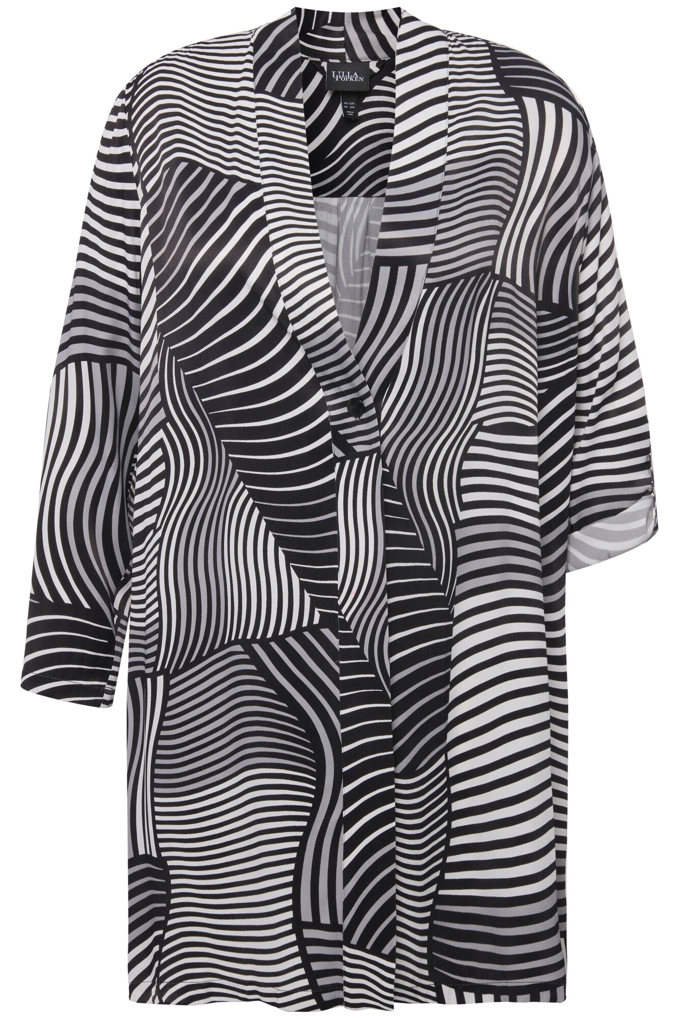 Ulla Popken Bluza  crna / bijela