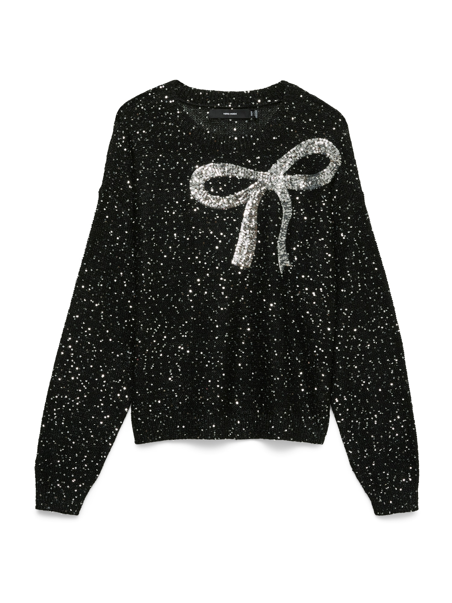 VERO MODA Pulover VMXMAS negru / argintiu
