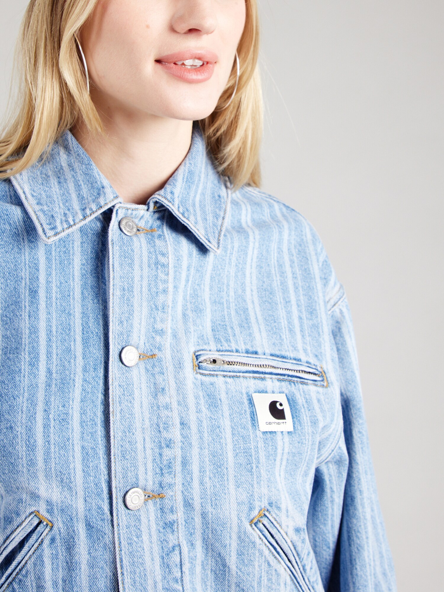 Carhartt WIP Prechodná bunda 'Rylan' modrá denim (obrázok 5)