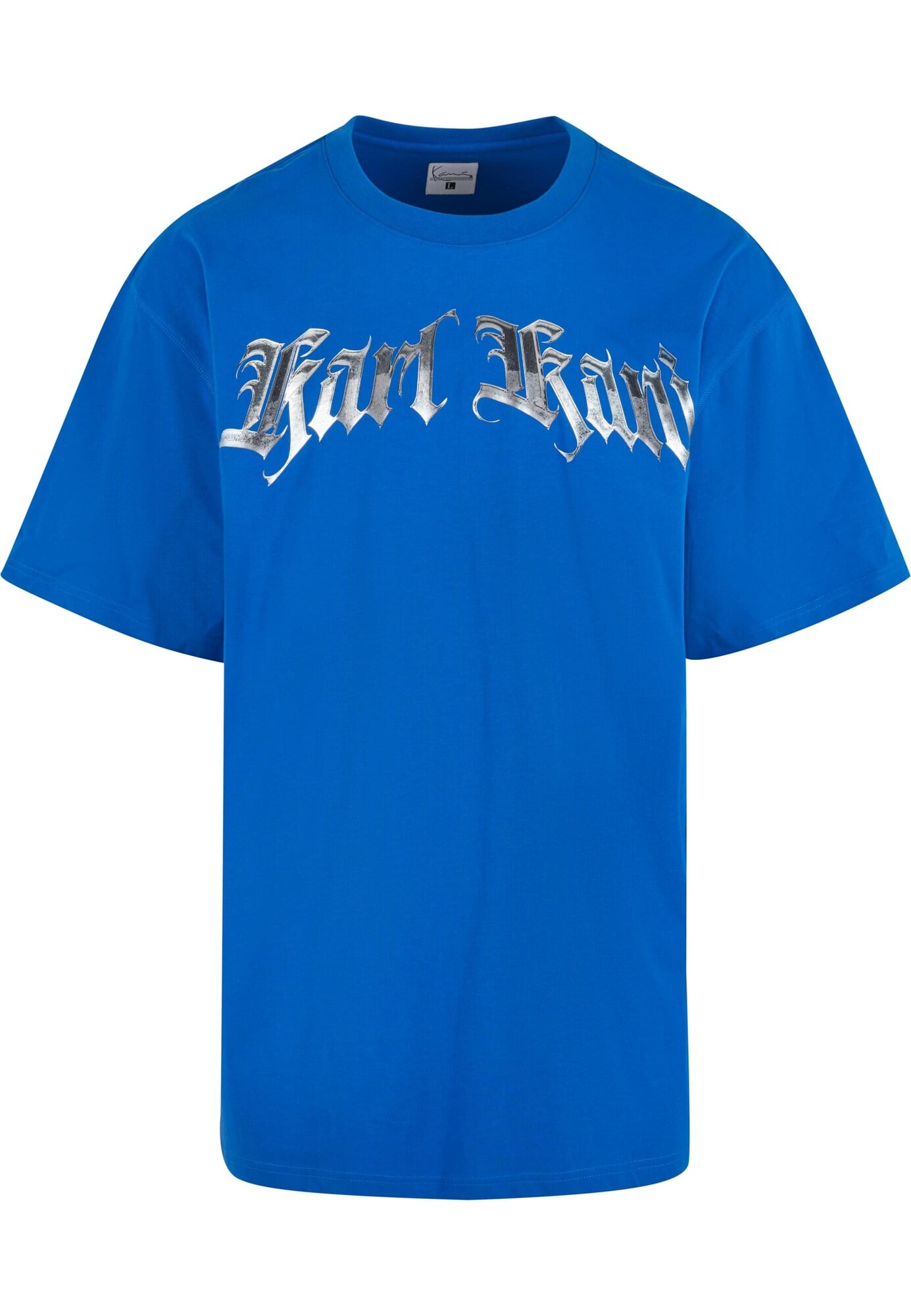 Karl Kani Tricou Old English Chrome  albastru / argintiu