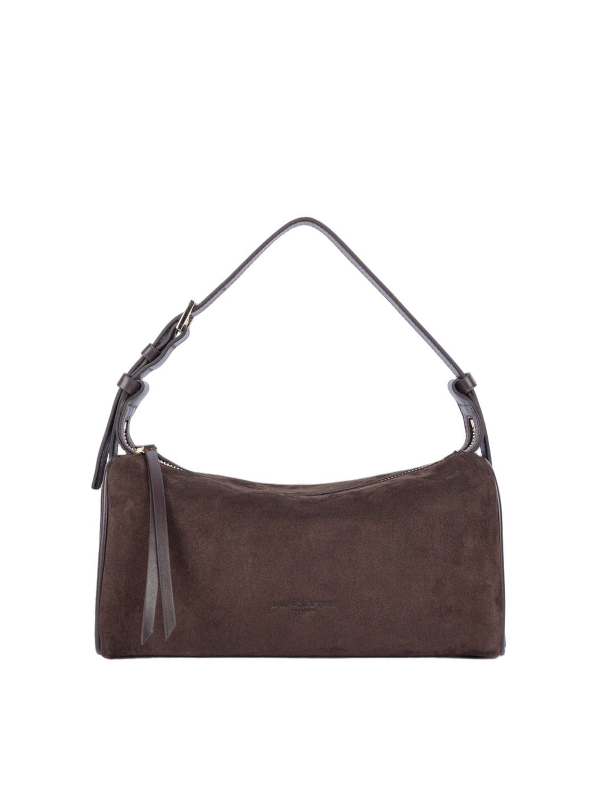 LANCASTER Paris Handväska 'Lancaster Sac rectangle Zippé M Suède Marron' dam