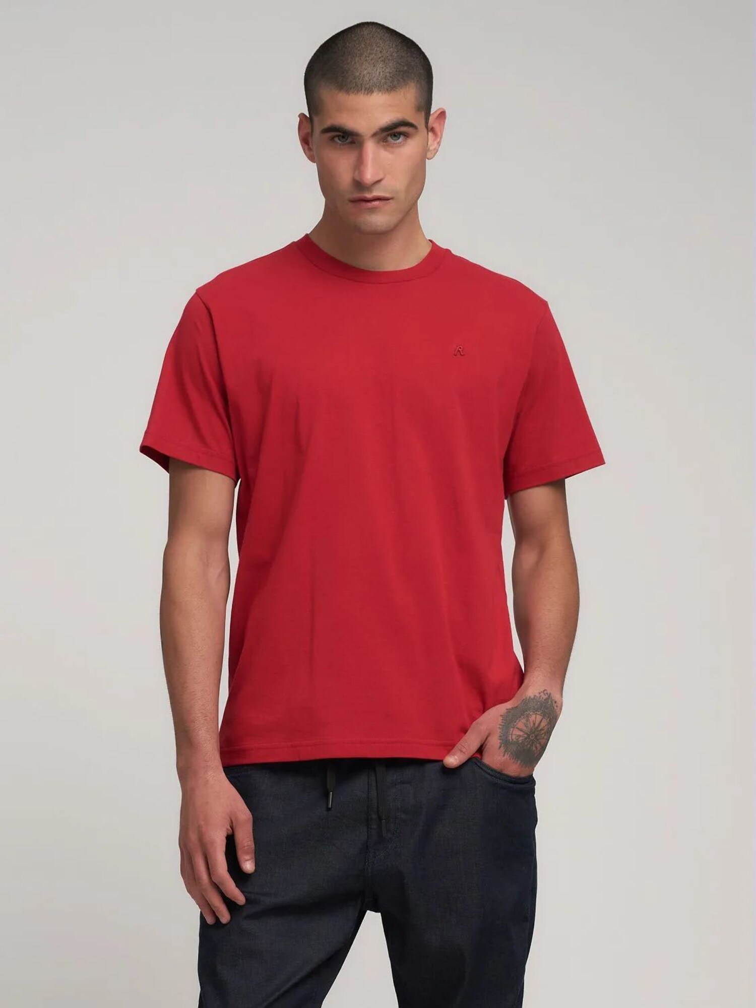REPLAY Camiseta  rojo oscuro